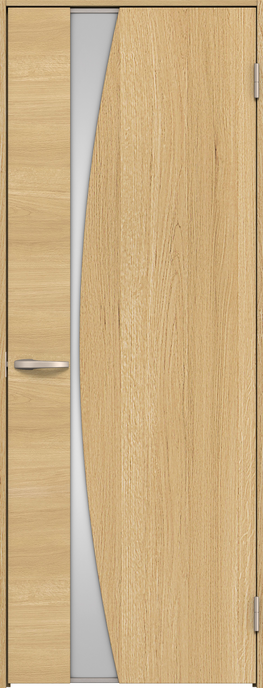 リビングドア　イエリア　片開きドア　扉セット　Ｋ５デザイン　８２５幅　２０００高　〈ライトオーカー柄〉　右開き　空錠　Ｎスタンダード丁番