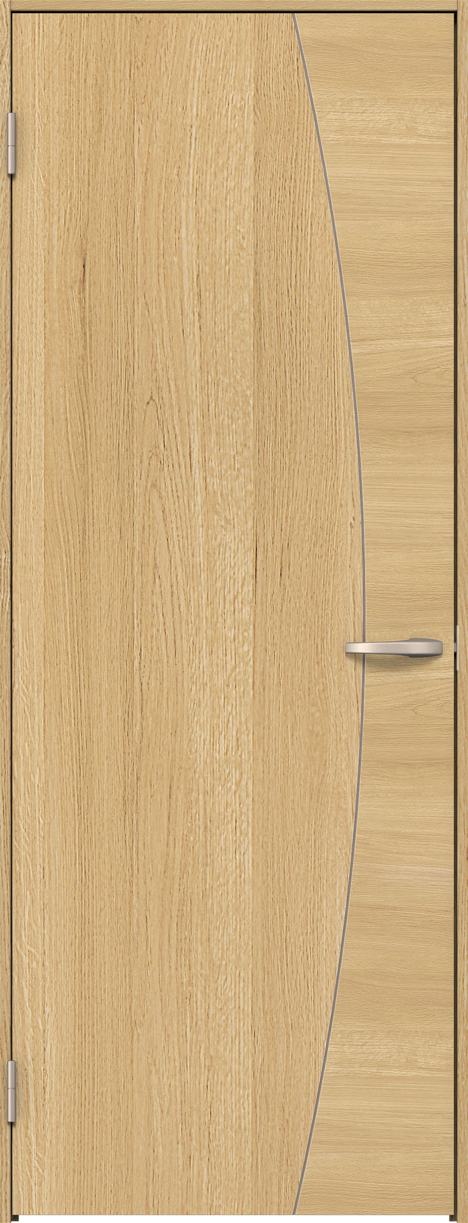 リビングドア　イエリア　片開きドア　扉セット　Ｋ６デザイン　７５５幅　２０００高　〈ライトオーカー柄〉　左開き　空錠　Ｎスタンダード丁番