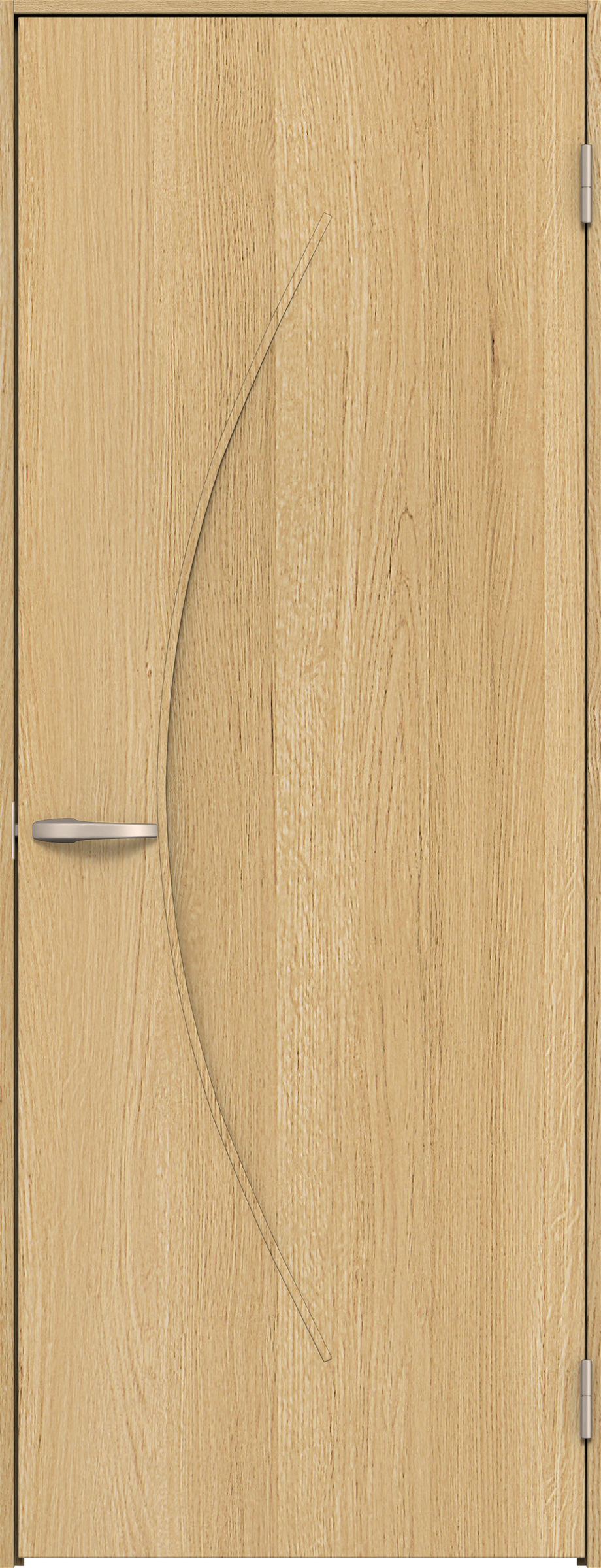 リビングドア　イエリア　片開きドア　扉セット　Ｓ７デザイン　８５０幅　２０００高　〈ライトオーカー柄〉　右開き　空錠　Ｎスタンダード丁番