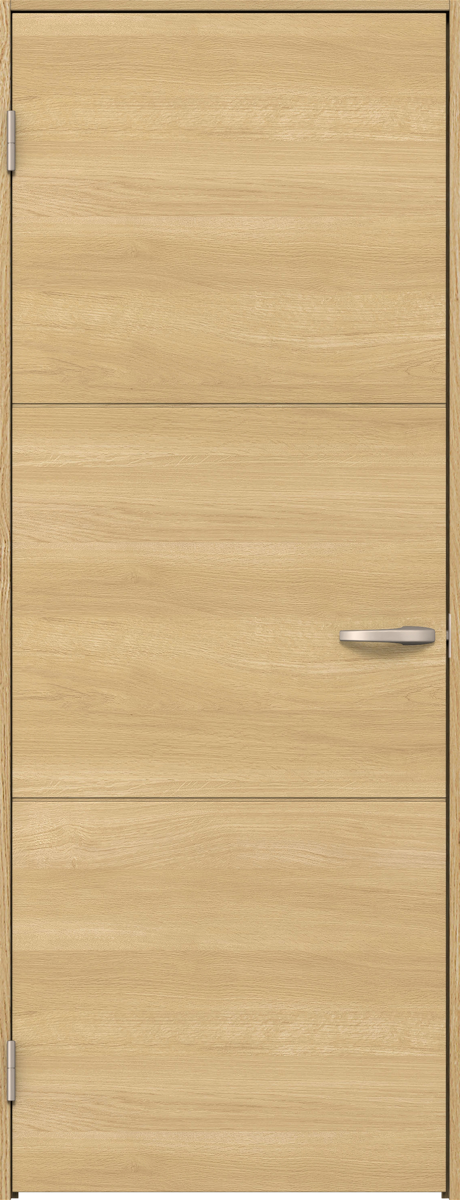 リビングドア　イエリア　片開きドア　扉セット　Ｕ４デザイン　７５５幅　２０００高　〈ライトオーカー柄〉　左開き　空錠　Ｎスタンダード丁番