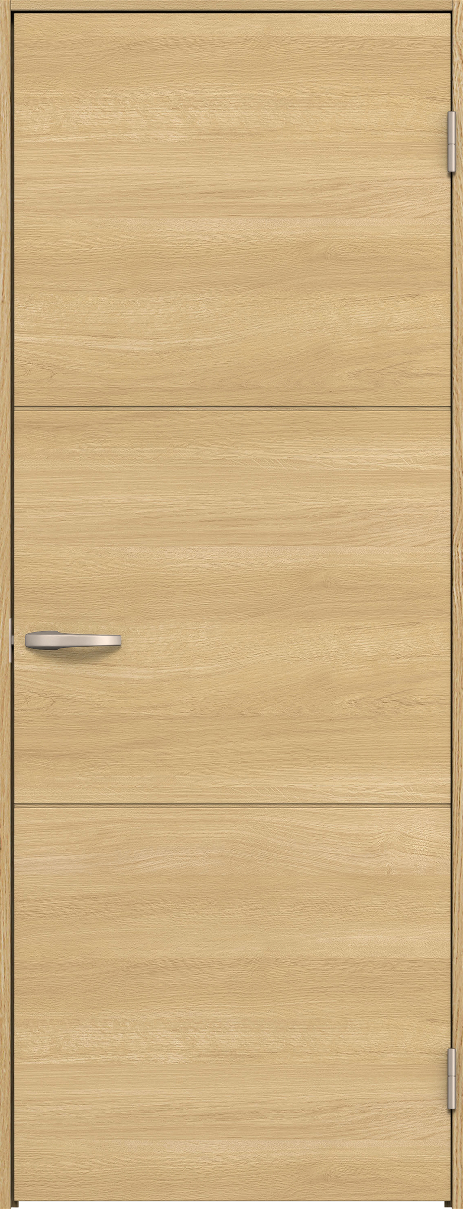 リビングドア　イエリア　片開きドア　扉セット　Ｕ４デザイン　８５０幅　２０００高　〈ライトオーカー柄〉　右開き　空錠　Ｎスタンダード丁番