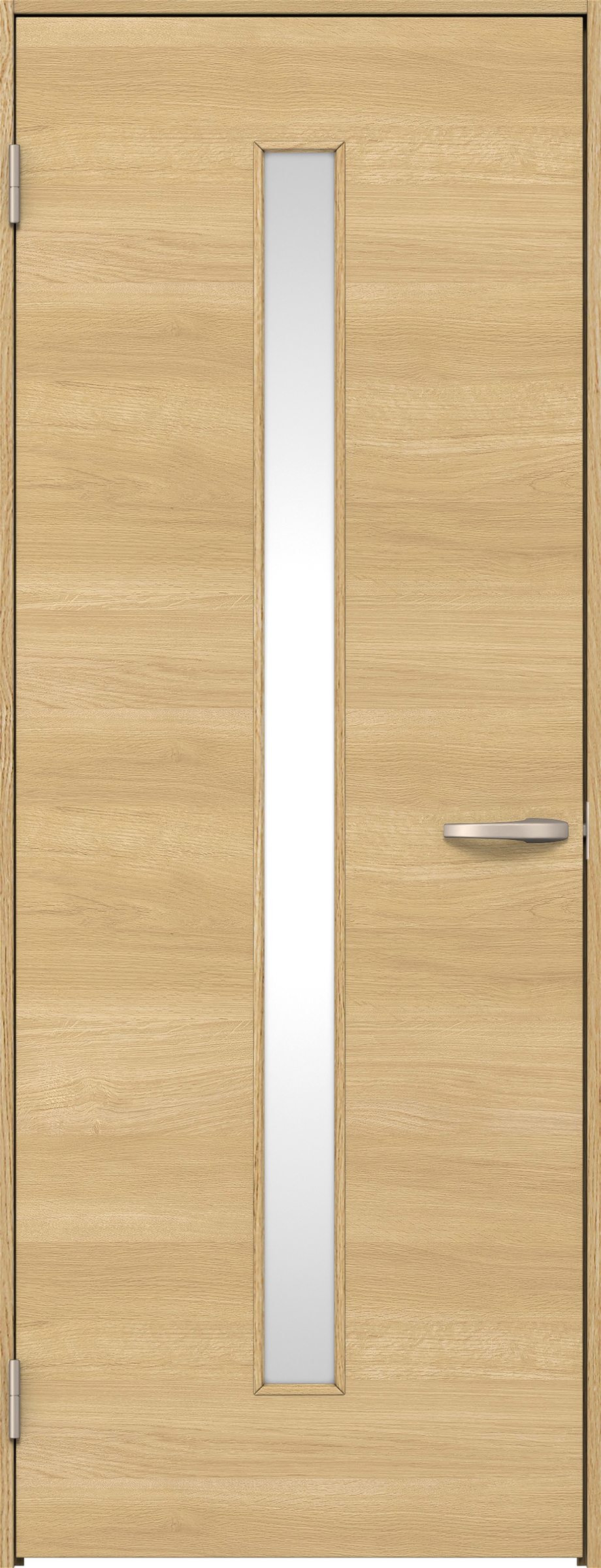 リビングドア　イエリア　片開きドア　扉セット　Ｕ８デザイン　７３５幅　２０００高　〈ライトオーカー柄〉　左開き　空錠　Ｎスタンダード丁番