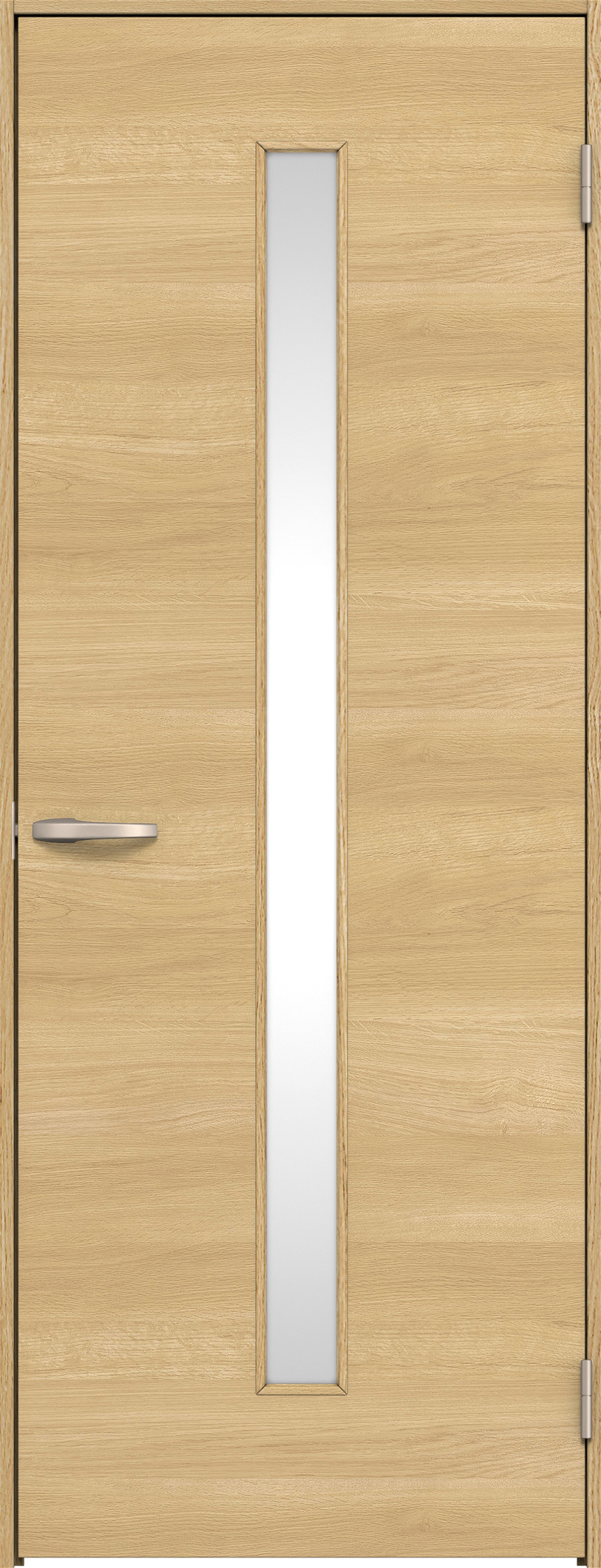 リビングドア　イエリア　片開きドア　扉セット　Ｕ８デザイン　７５５幅　２０００高　〈ライトオーカー柄〉　右開き　空錠　Ｎスタンダード丁番