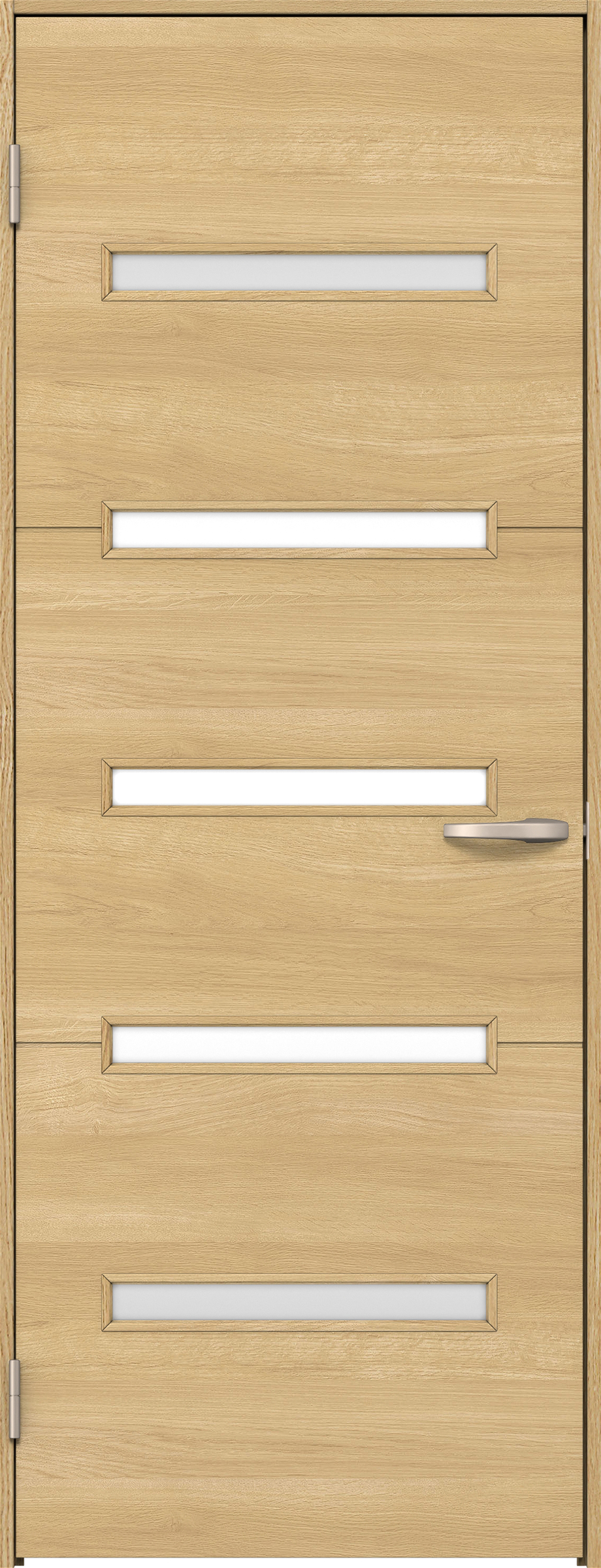 リビングドア　イエリア　片開きドア　扉セット　Ｙ４デザイン　７５５幅　２０００高　〈ライトオーカー柄〉　左開き　空錠　Ｎスタンダード丁番