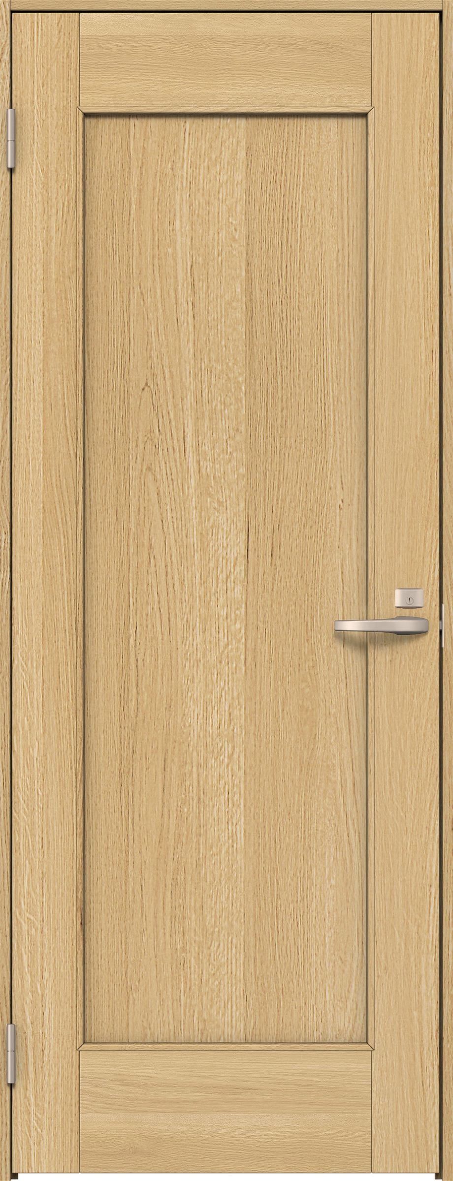 リビングドア　イエリア　片開きドア　扉セット　０１デザイン　８５０幅　２０００高　〈ライトオーカー柄〉　左開き　錠付　間仕切錠　Ｎスタンダード丁番