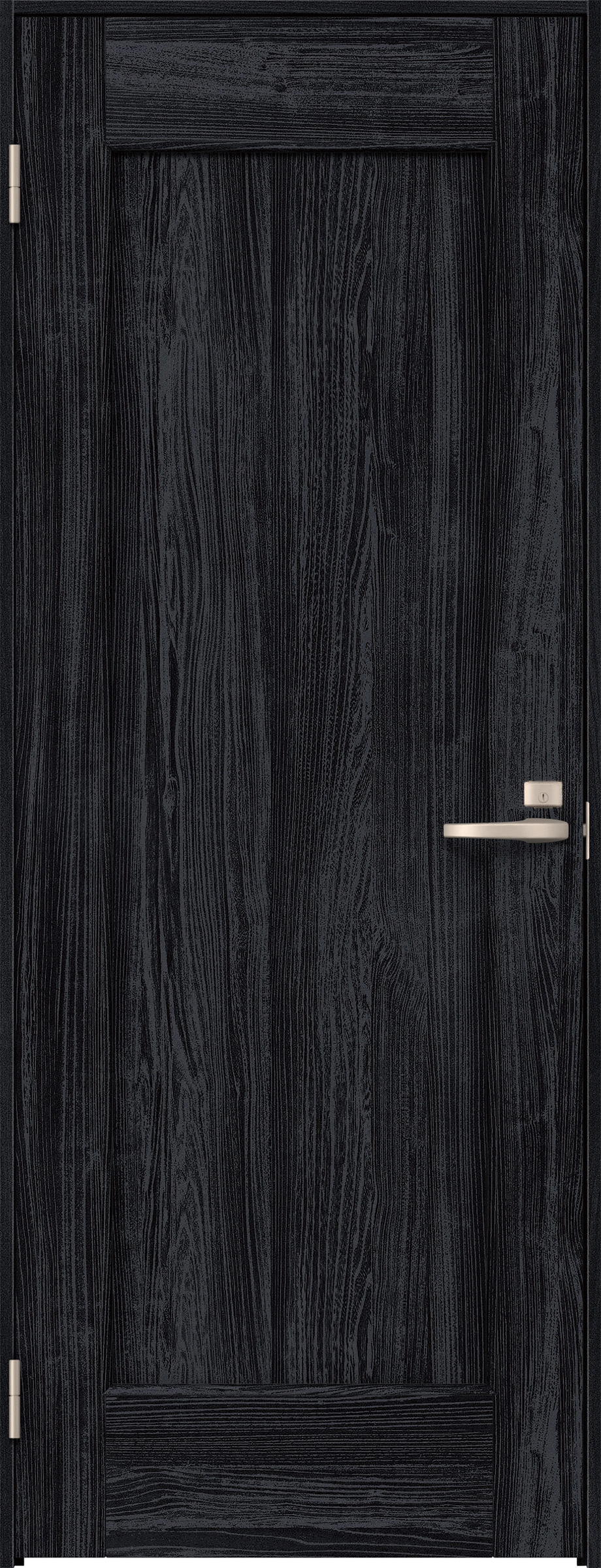 リビングドア　イエリア　片開きドア　扉セット　０１デザイン　７８０幅　２０００高　〈モスブラック柄〉　左開き　錠付　間仕切錠　Ｎスタンダード丁番