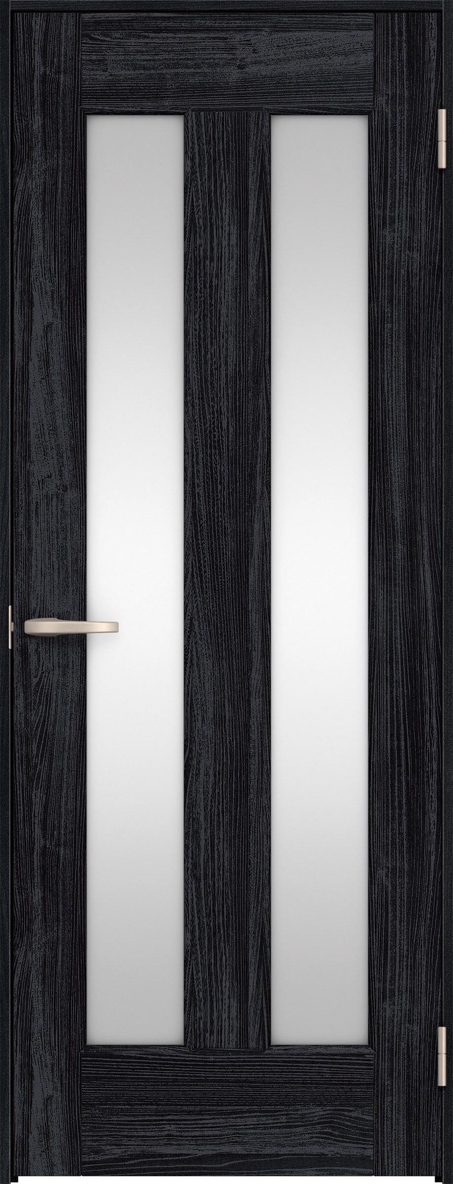 リビングドア　イエリア　片開きドア　扉セット　０６デザイン　８５０幅　２０００高　〈モスブラック柄〉　右開き　空錠　Ｎスタンダード丁番