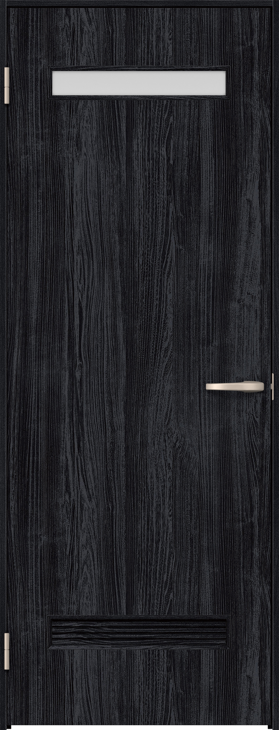 リビングドア　イエリア　片開きドア　扉セット　０８デザイン　８５０幅　２０００高　〈モスブラック柄〉　左開き　空錠　Ｎスタンダード丁番