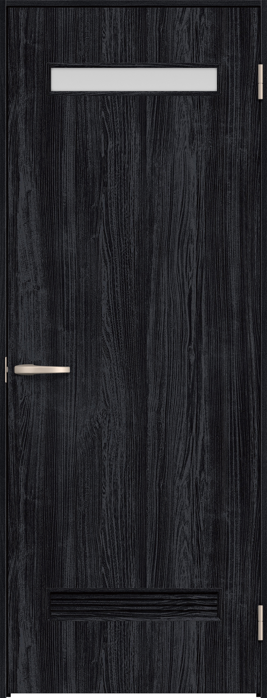 リビングドア　イエリア　片開きドア　扉セット　０８デザイン　７３５幅　２０００高　〈モスブラック柄〉　右開き　空錠　Ｎスタンダード丁番