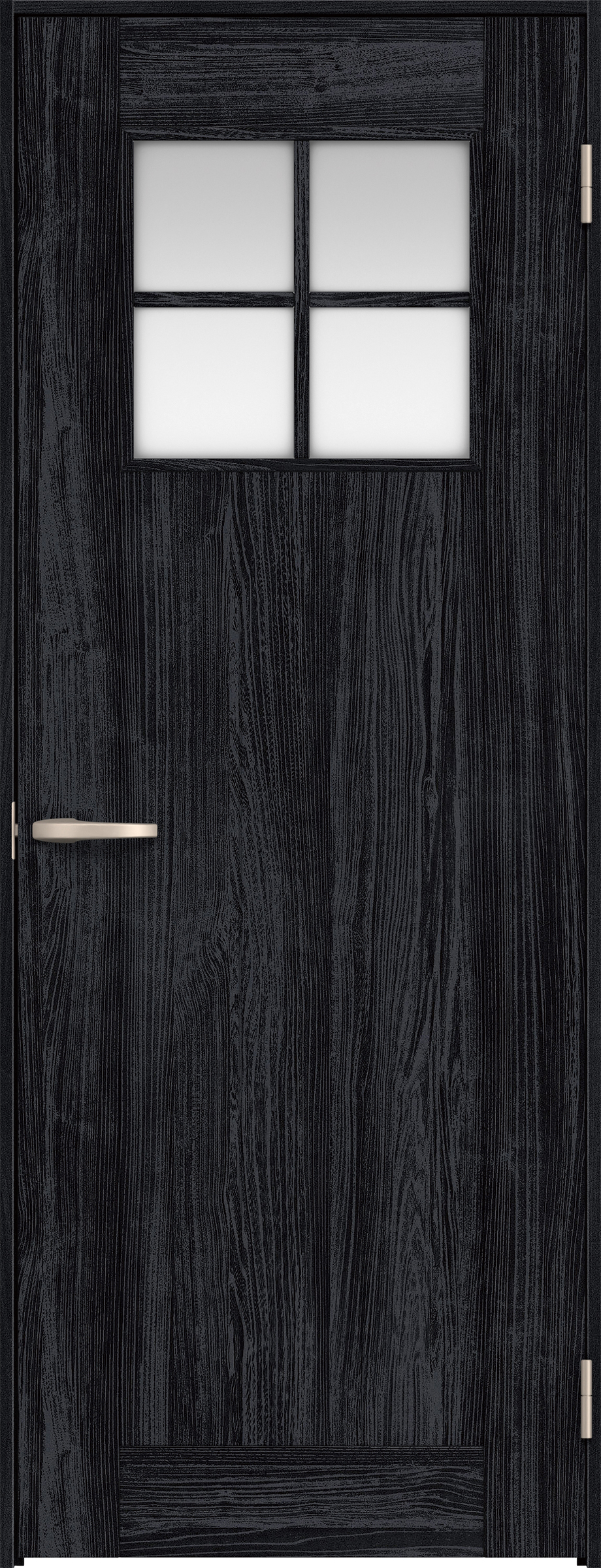 リビングドア　イエリア　片開きドア　扉セット　１Ｓデザイン　７８０幅　２０００高　〈モスブラック柄〉　右開き　空錠　Ｎスタンダード丁番