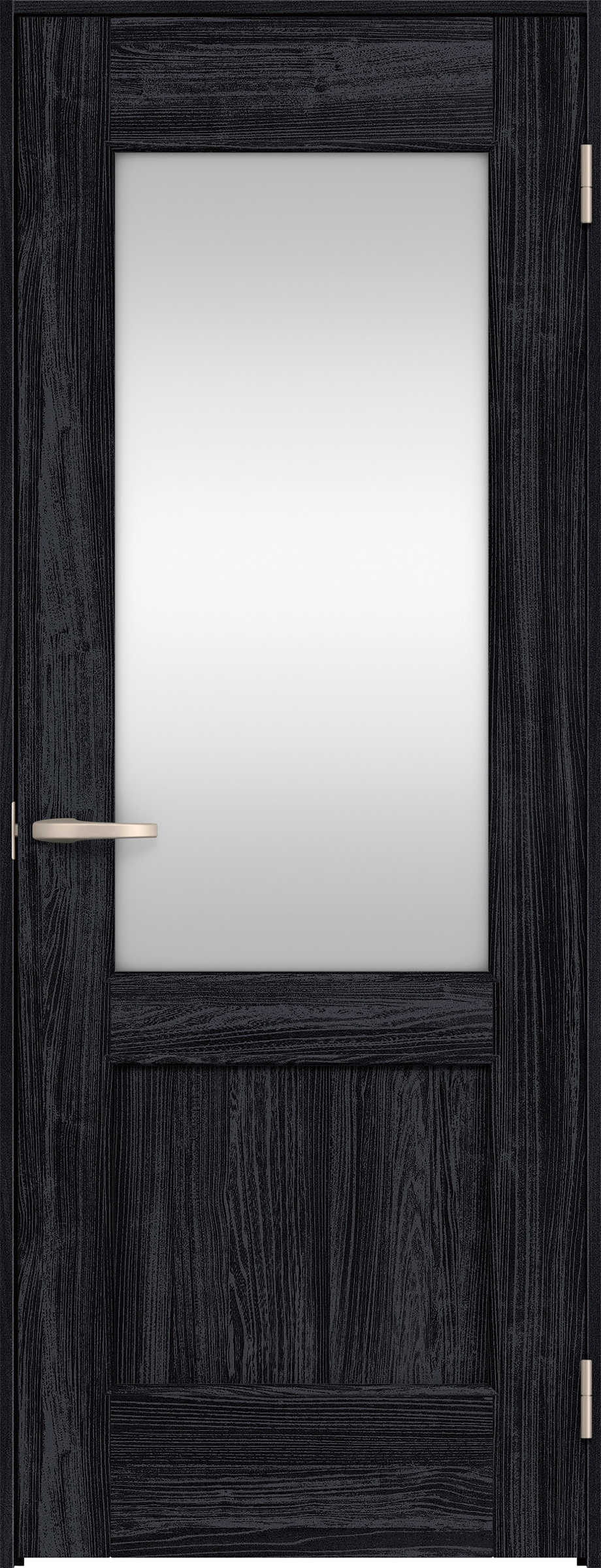 リビングドア　イエリア　片開きドア　扉セット　２６デザイン　７３５幅　２０００高　〈モスブラック柄〉　右開き　空錠　Ｎスタンダード丁番