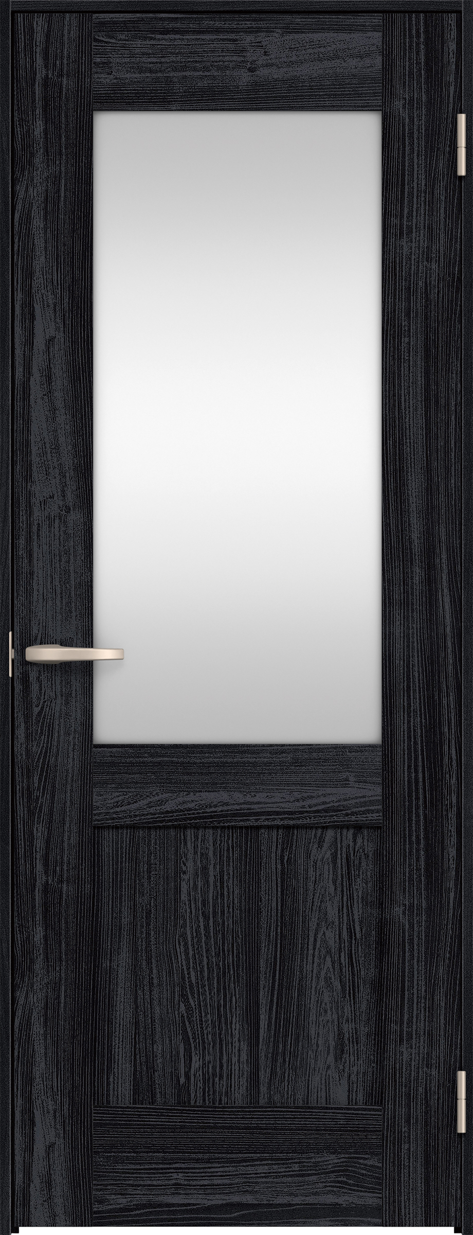 リビングドア　イエリア　片開きドア　扉セット　２８デザイン　７８０幅　２０００高　〈モスブラック柄〉　右開き　空錠　Ｎスタンダード丁番