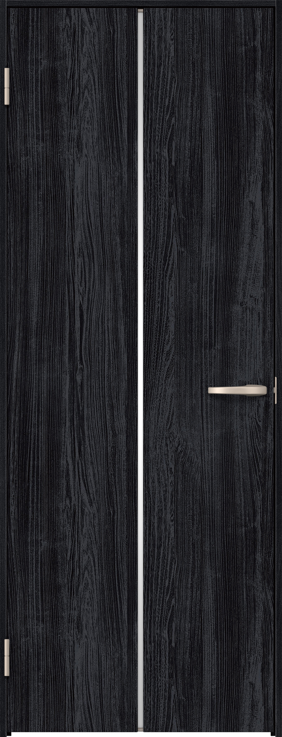 リビングドア　イエリア　片開きドア　扉セット　６Ｐデザイン　７５５幅　２０００高　〈モスブラック柄〉　左開き　空錠　Ｎスタンダード丁番