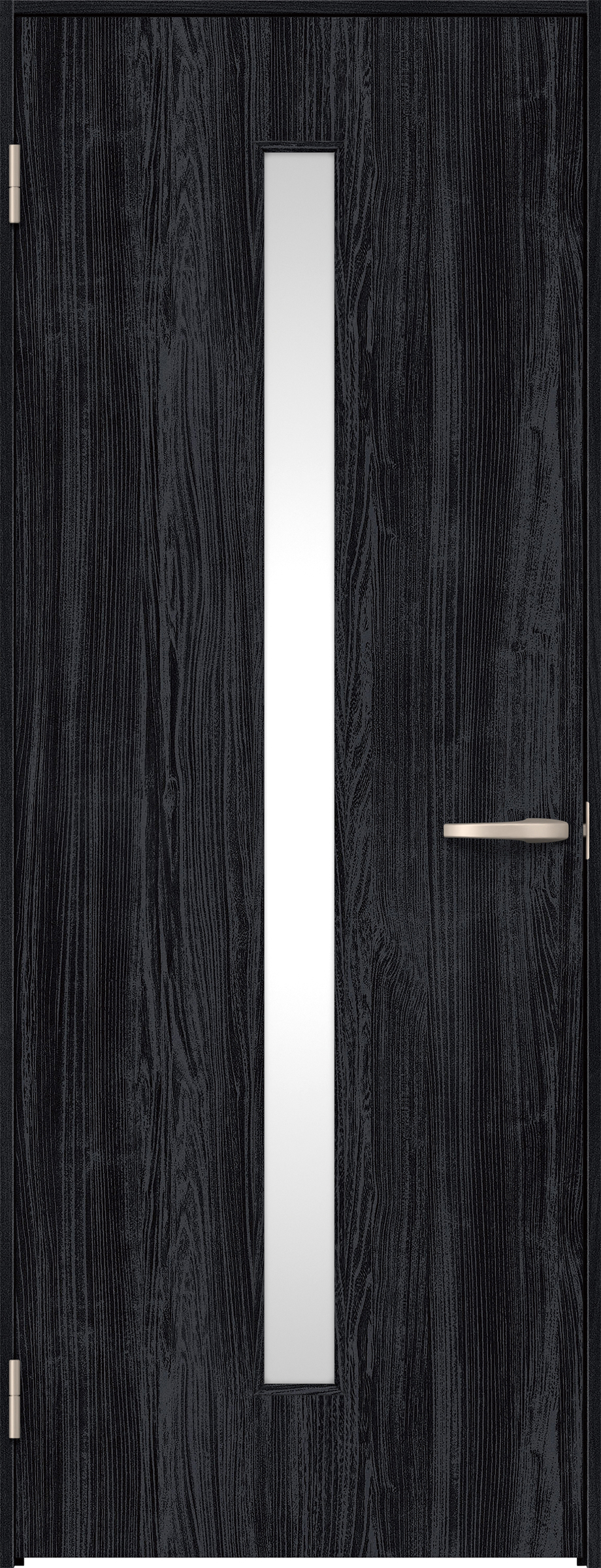 リビングドア　イエリア　片開きドア　扉セット　Ｃ４デザイン　７３５幅　２０００高　〈モスブラック柄〉　左開き　空錠　Ｎスタンダード丁番