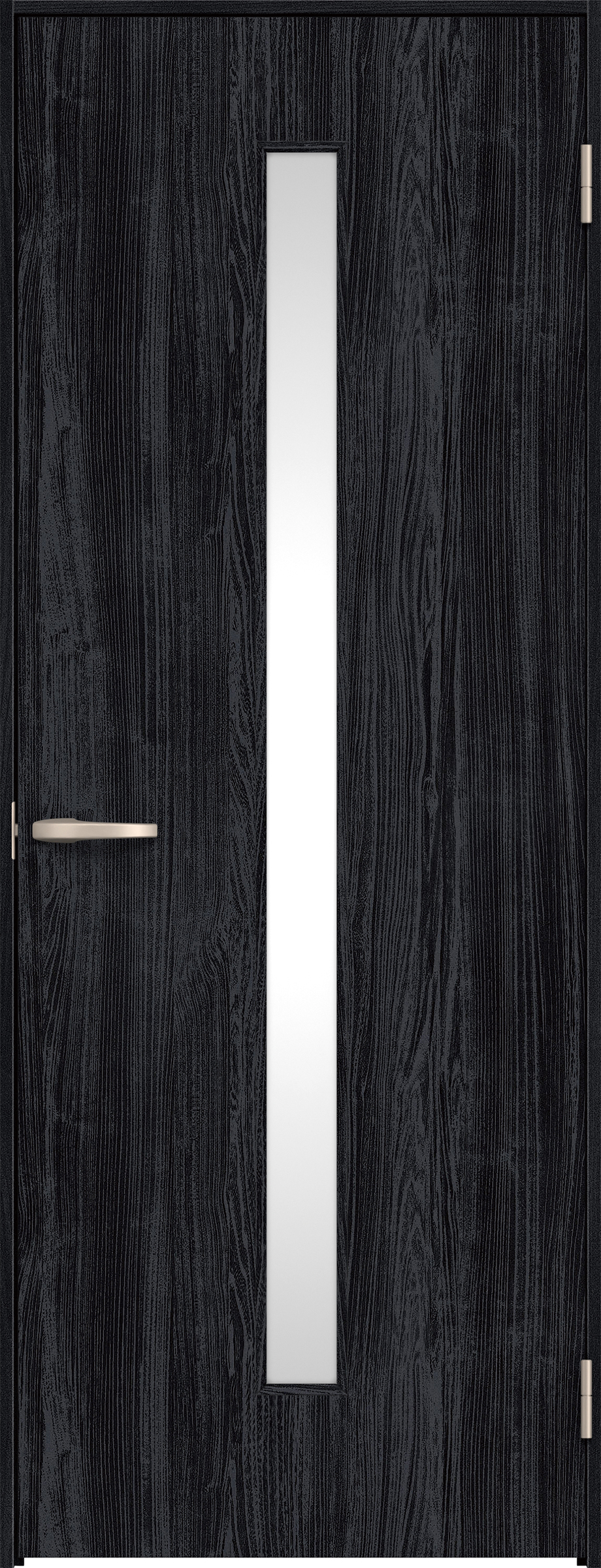 リビングドア　イエリア　片開きドア　扉セット　Ｃ４デザイン　７３５幅　２０００高　〈モスブラック柄〉　右開き　空錠　Ｎスタンダード丁番