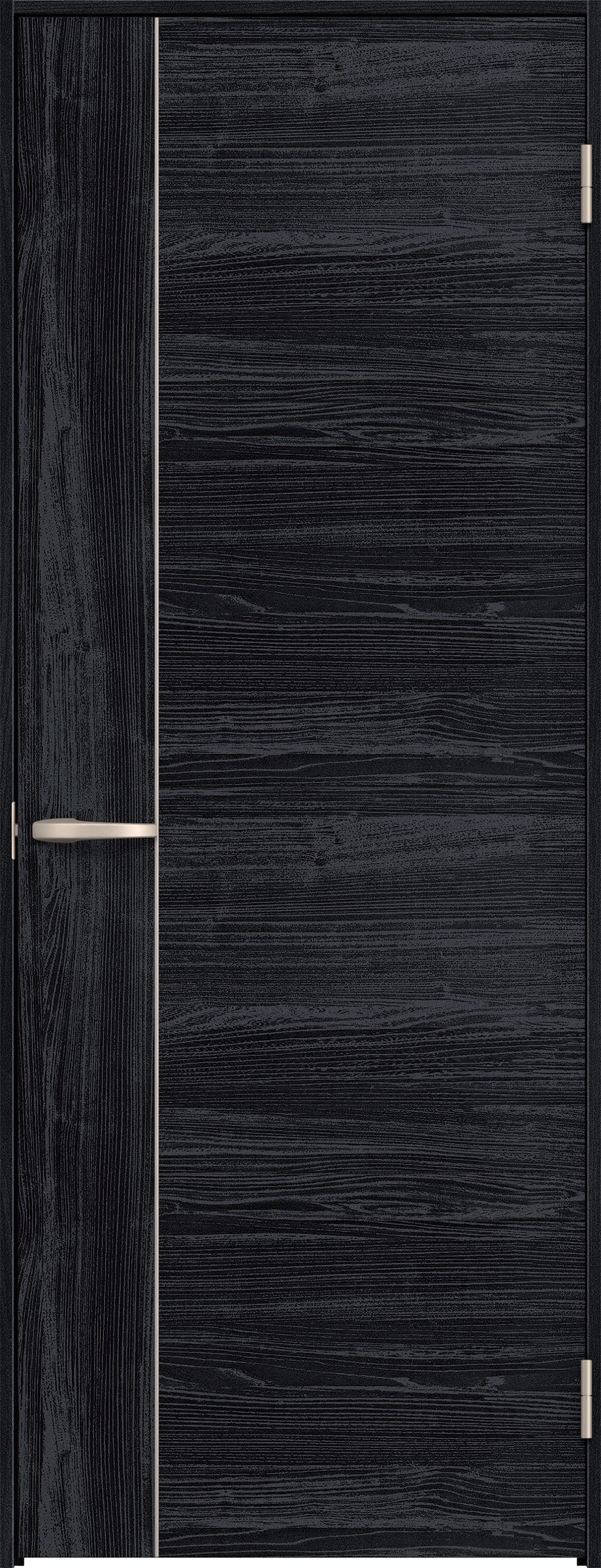 リビングドア　イエリア　片開きドア　扉セット　Ｄ１デザイン　７５５幅　２０００高　〈モスブラック柄〉　右開き　空錠　Ｎスタンダード丁番