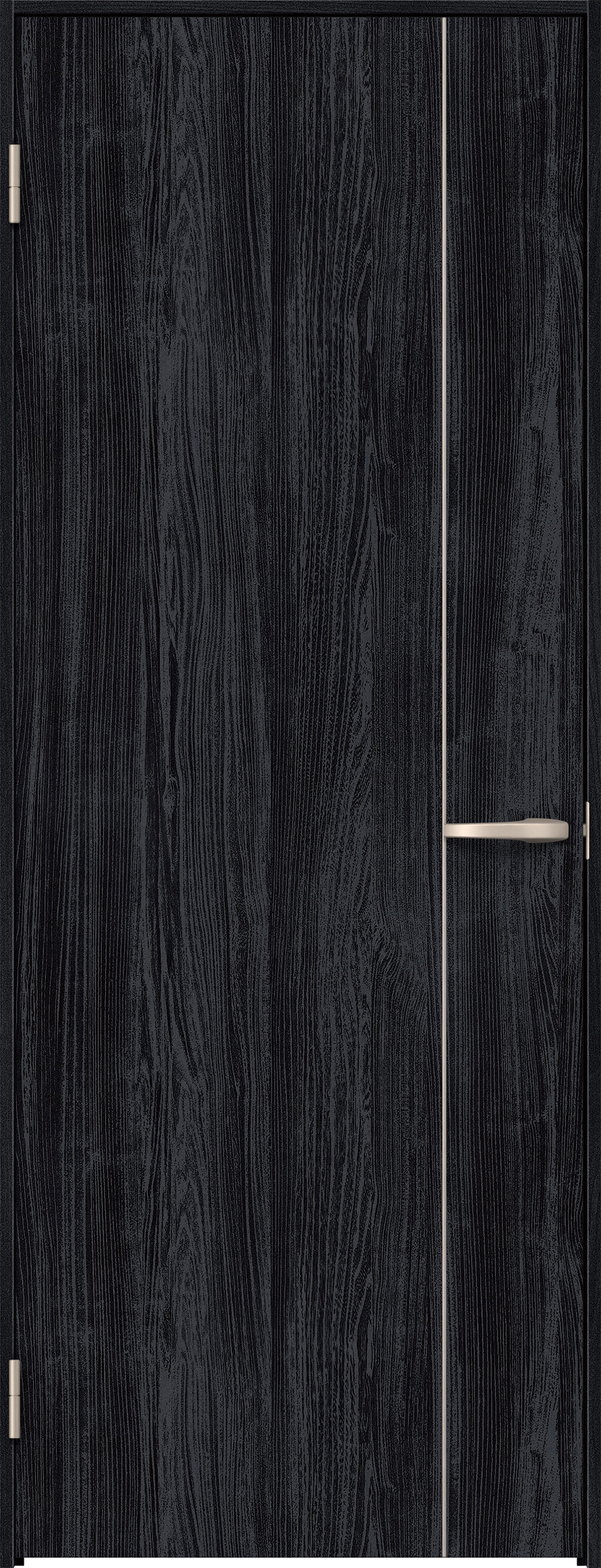 リビングドア　イエリア　片開きドア　扉セット　Ｄ３デザイン　７５５幅　２０００高　〈モスブラック柄〉　左開き　空錠　Ｎスタンダード丁番