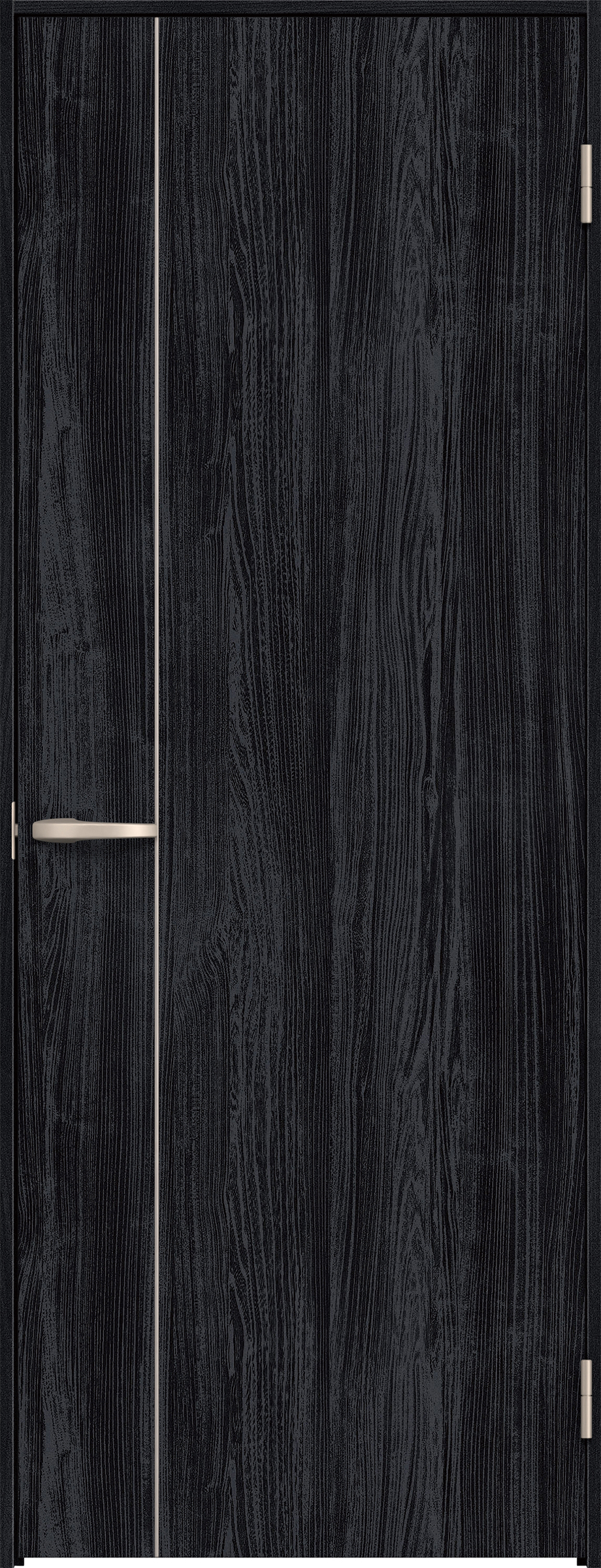 リビングドア　イエリア　片開きドア　扉セット　Ｄ３デザイン　７８０幅　２０００高　〈モスブラック柄〉　右開き　空錠　Ｎスタンダード丁番