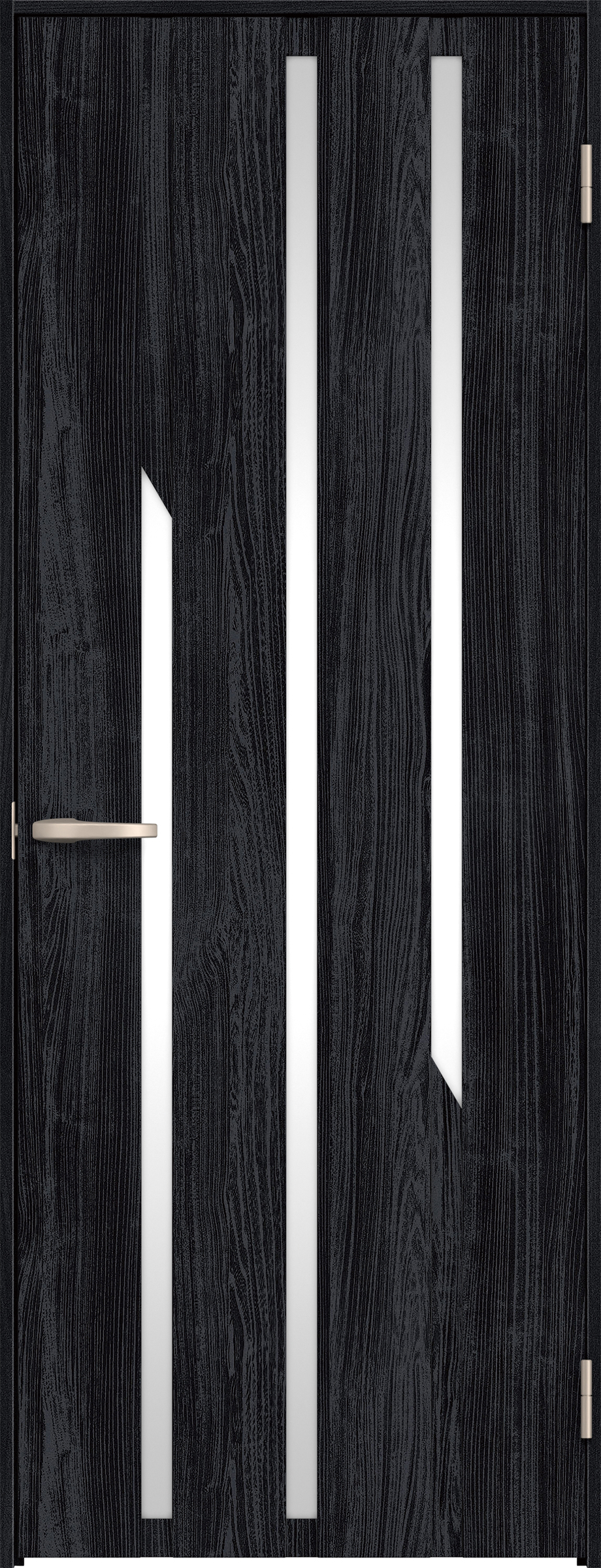 リビングドア　イエリア　片開きドア　扉セット　Ｅ３デザイン　７３５幅　２０００高　〈モスブラック柄〉　右開き　空錠　Ｎスタンダード丁番