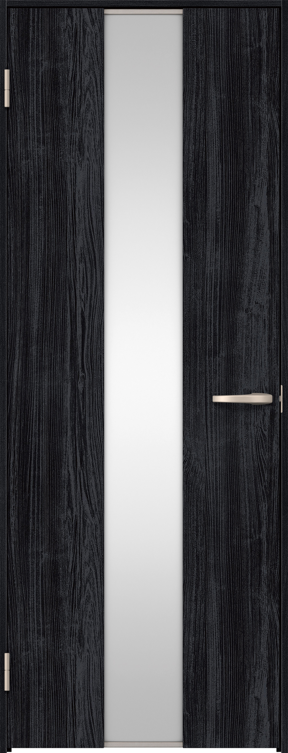 リビングドア　イエリア　片開きドア　扉セット　Ｇ５デザイン　７５５幅　２０００高　〈モスブラック柄〉　左開き　空錠　Ｎスタンダード丁番