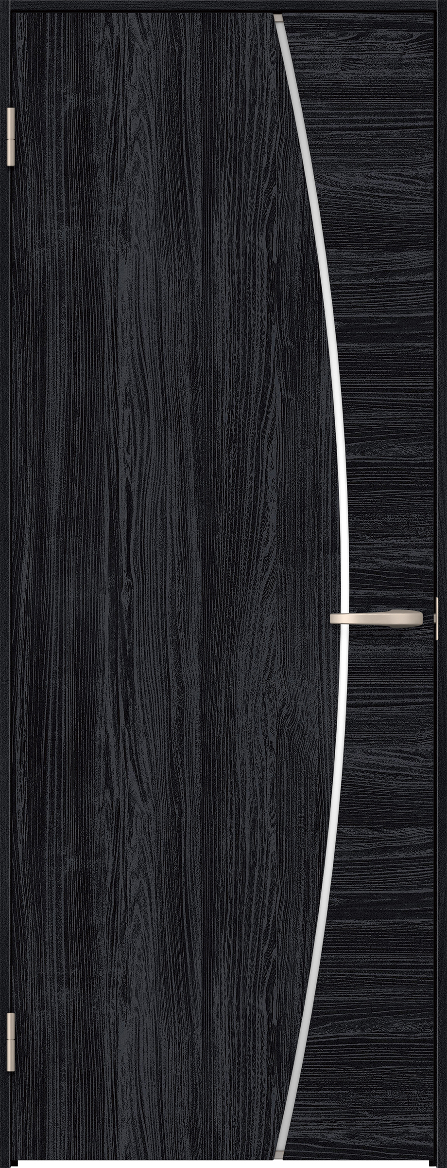 リビングドア　イエリア　片開きドア　扉セット　Ｋ４デザイン　８２５幅　２０００高　〈モスブラック柄〉　左開き　空錠　Ｎスタンダード丁番