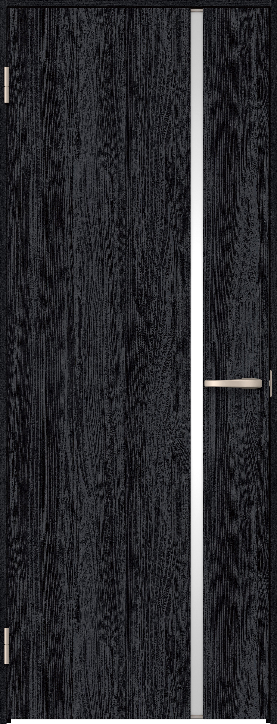 リビングドア　イエリア　片開きドア　扉セット　Ｌ９デザイン　７５５幅　２０００高　〈モスブラック柄〉　左開き　空錠　Ｎスタンダード丁番