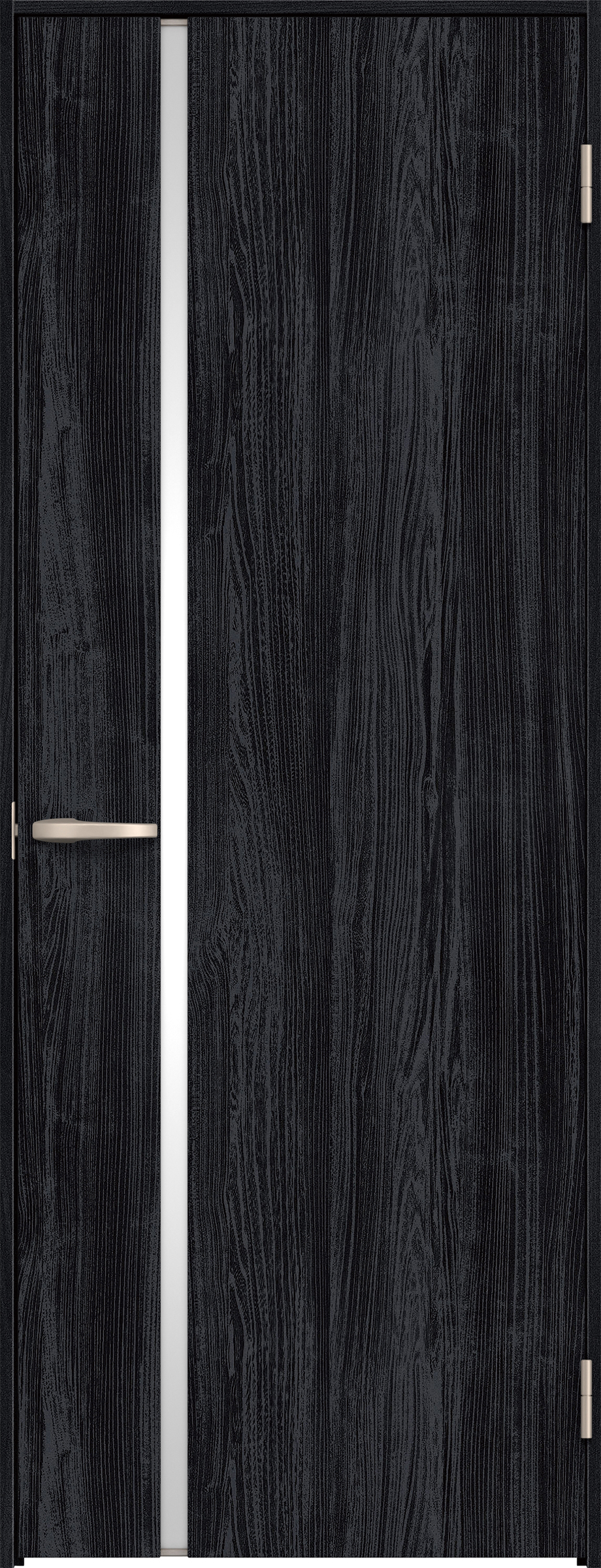 リビングドア　イエリア　片開きドア　扉セット　Ｌ９デザイン　７８０幅　２０００高　〈モスブラック柄〉　右開き　空錠　Ｎスタンダード丁番