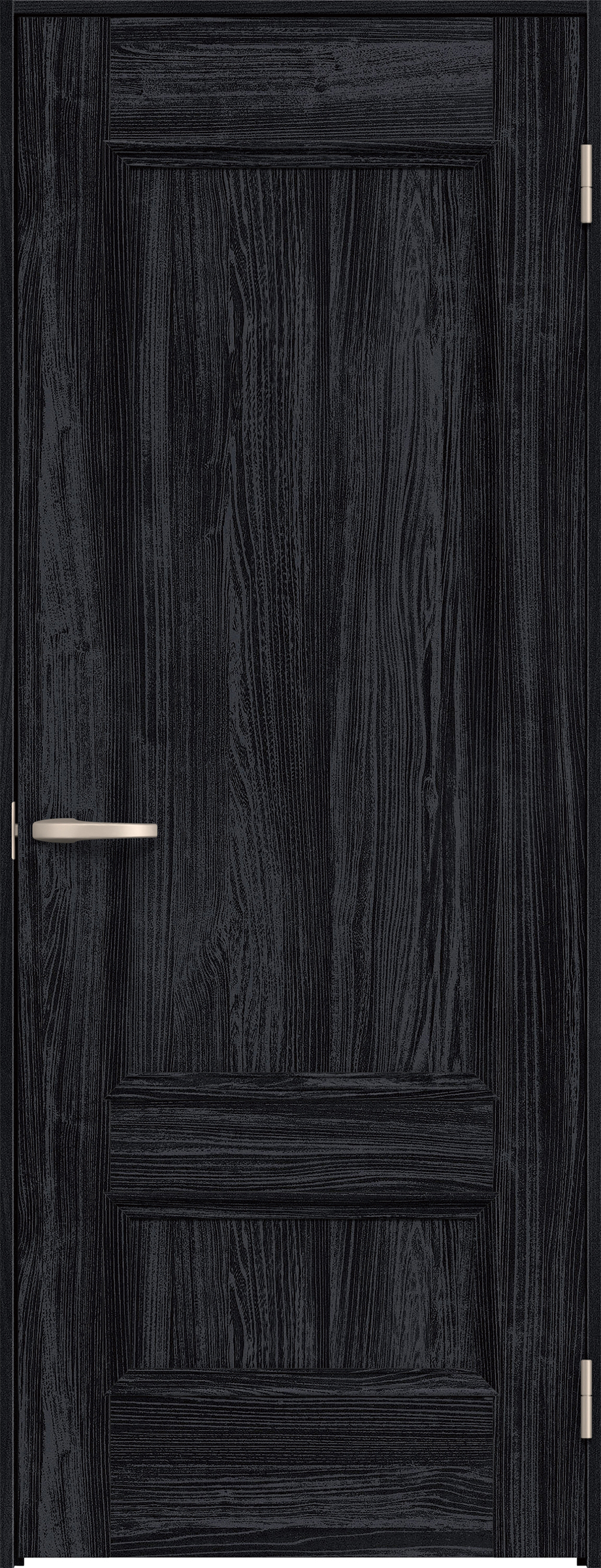 リビングドア　イエリア　片開きドア　扉セット　Ｍ１デザイン　７８０幅　２０００高　〈モスブラック柄〉　右開き　空錠　Ｎスタンダード丁番