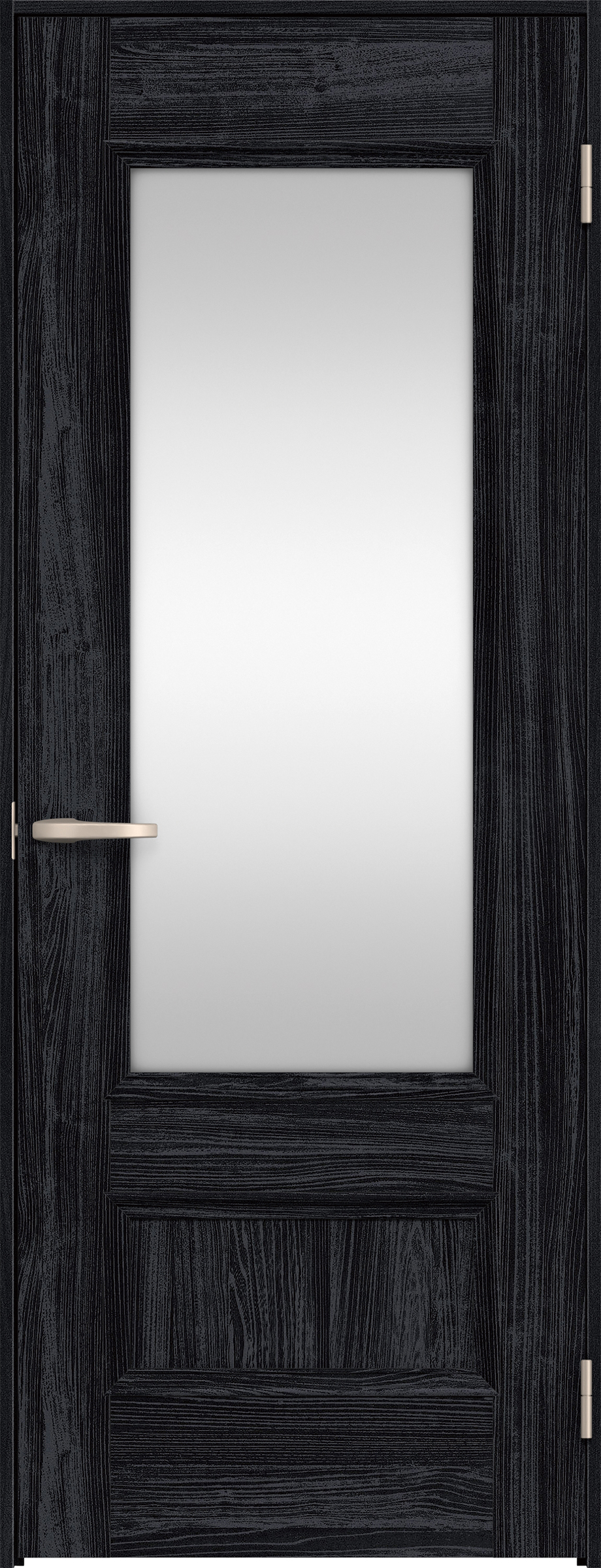 リビングドア　イエリア　片開きドア　扉セット　Ｍ２デザイン　７５５幅　２０００高　〈モスブラック柄〉　右開き　空錠　Ｎスタンダード丁番