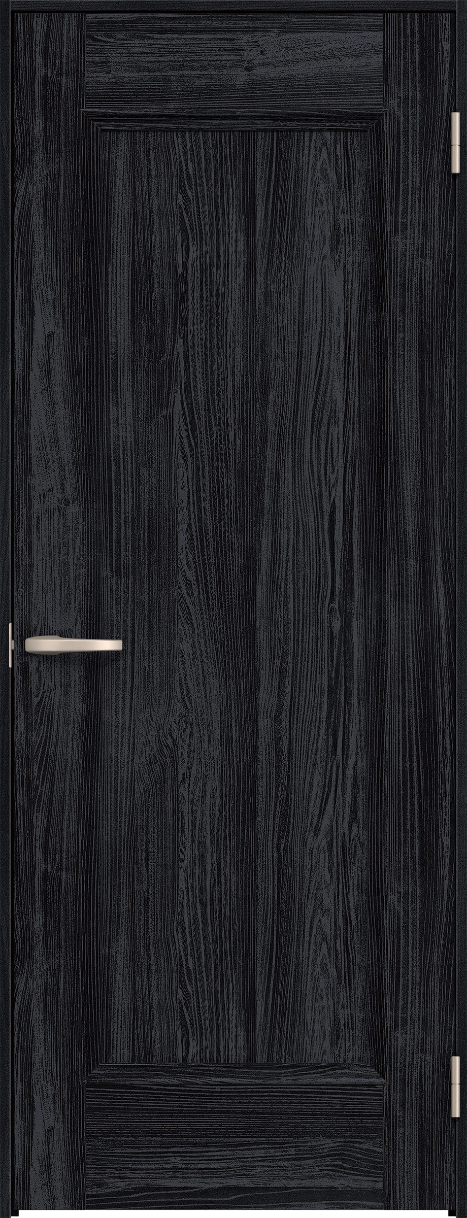 リビングドア　イエリア　片開きドア　扉セット　Ｍ５デザイン　７３５幅　２０００高　〈モスブラック柄〉　右開き　空錠　Ｎスタンダード丁番
