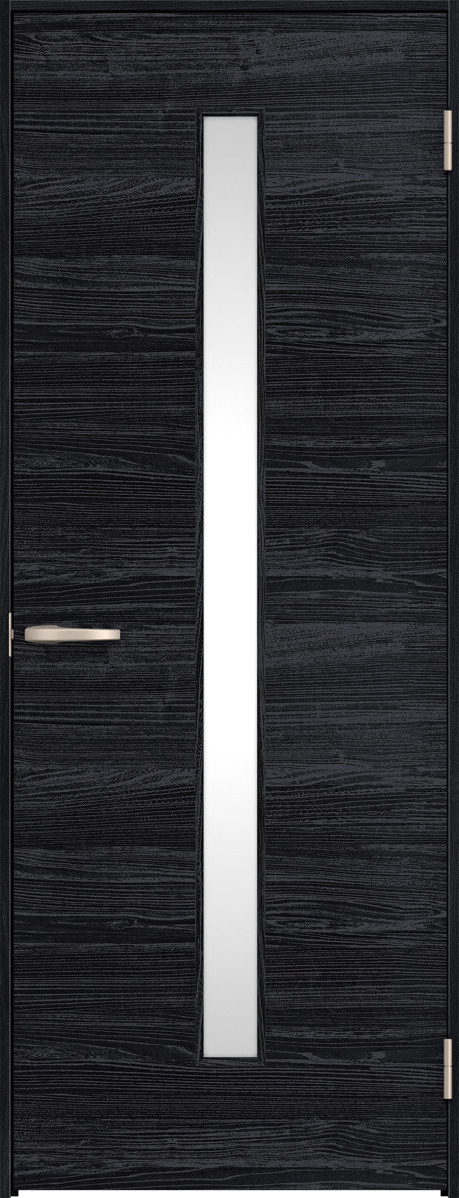 リビングドア　イエリア　片開きドア　扉セット　Ｕ８デザイン　８５０幅　２０００高　〈モスブラック柄〉　右開き　空錠　Ｎスタンダード丁番