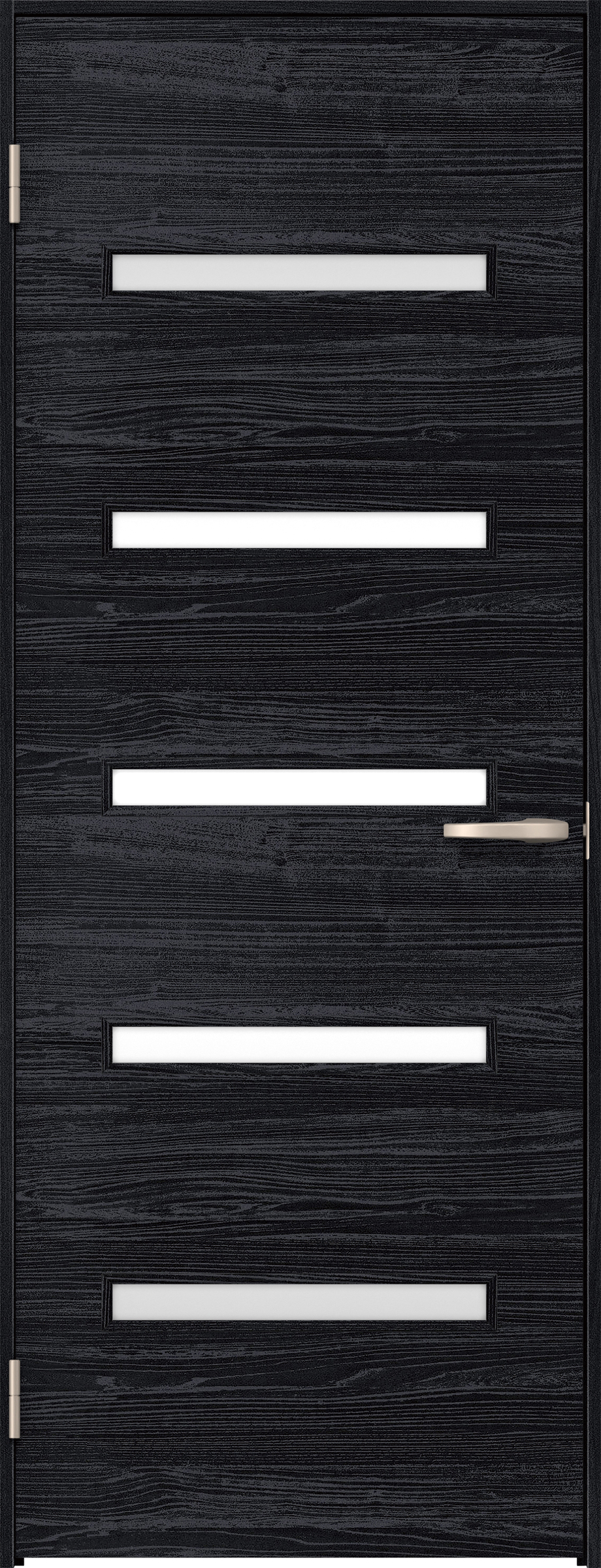 リビングドア　イエリア　片開きドア　扉セット　Ｙ４デザイン　７５５幅　２０００高　〈モスブラック柄〉　左開き　空錠　Ｎスタンダード丁番