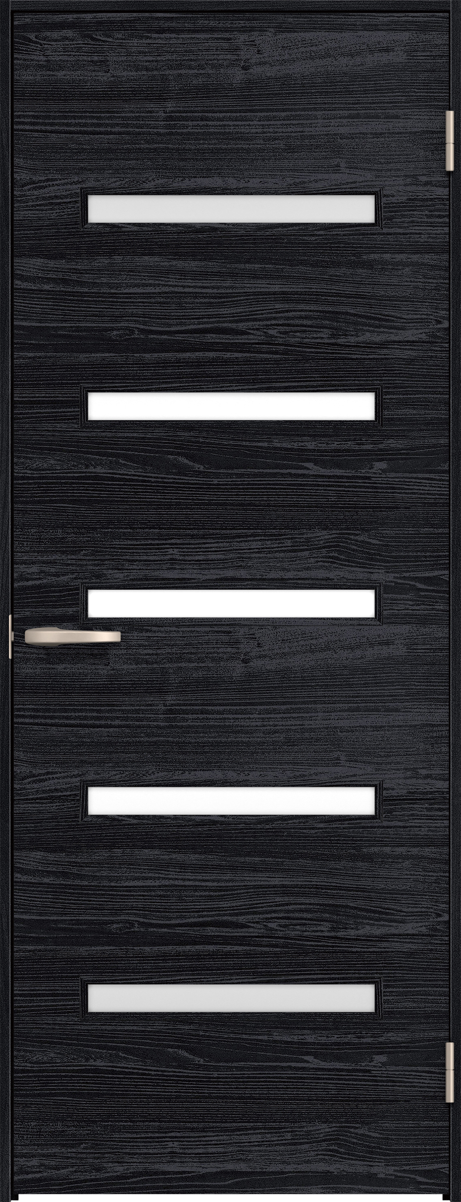 リビングドア　イエリア　片開きドア　扉セット　Ｙ４デザイン　８５０幅　２０００高　〈モスブラック柄〉　右開き　空錠　Ｎスタンダード丁番