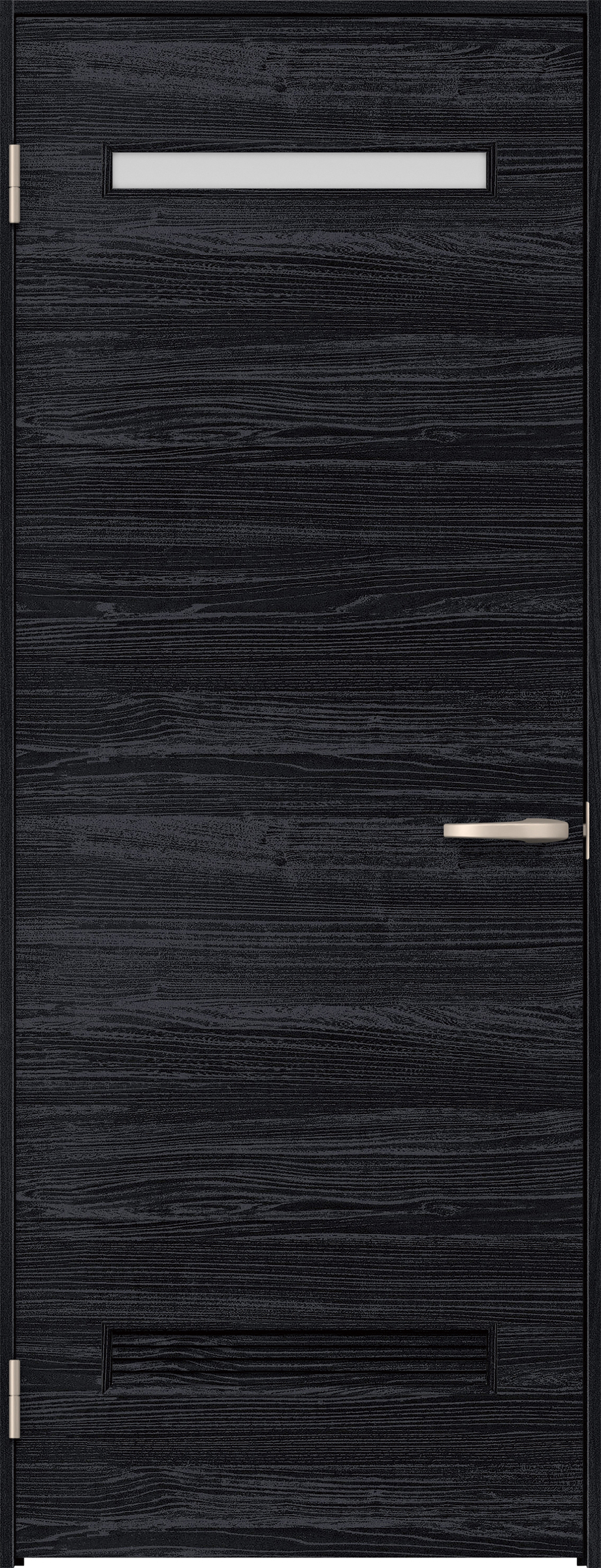 リビングドア　イエリア　片開きドア　扉セット　Ｙ８デザイン　７３５幅　２０００高　〈モスブラック柄〉　左開き　空錠　Ｎスタンダード丁番