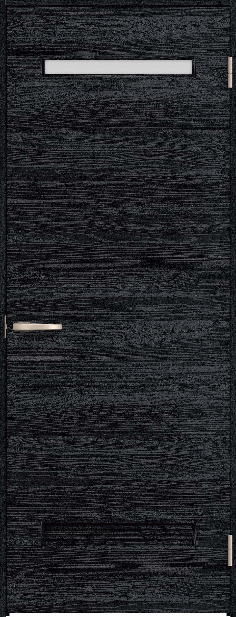 リビングドア　イエリア　片開きドア　扉セット　Ｙ８デザイン　７５５幅　２０００高　〈モスブラック柄〉　右開き　空錠　Ｎスタンダード丁番