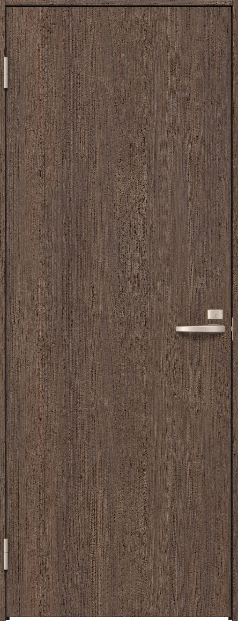 リビングドア　イエリア　片開きドア　扉セット　００デザイン　８５０幅　２０００高　〈ダルブラウン柄〉　左開き　錠付　間仕切錠　Ｎスタンダード丁番