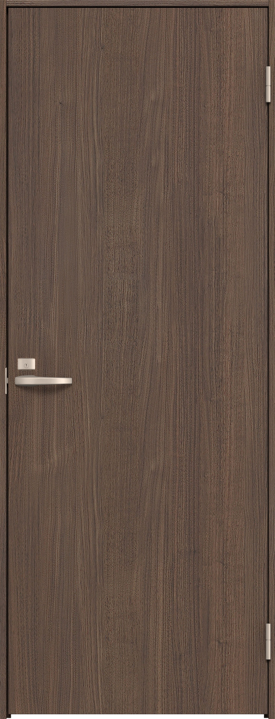 リビングドア　イエリア　片開きドア　扉セット　００デザイン　８５０幅　２０００高　〈ダルブラウン柄〉　右開き　錠付　間仕切錠　Ｎスタンダード丁番