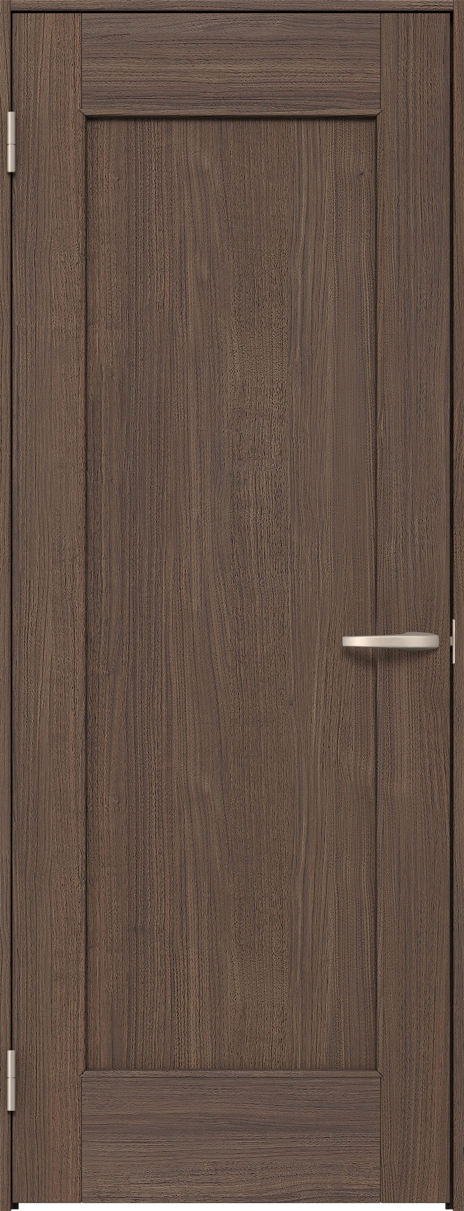 リビングドア　イエリア　片開きドア　扉セット　０１デザイン　８５０幅　２０００高　〈ダルブラウン柄〉　左開き　空錠　Ｎスタンダード丁番