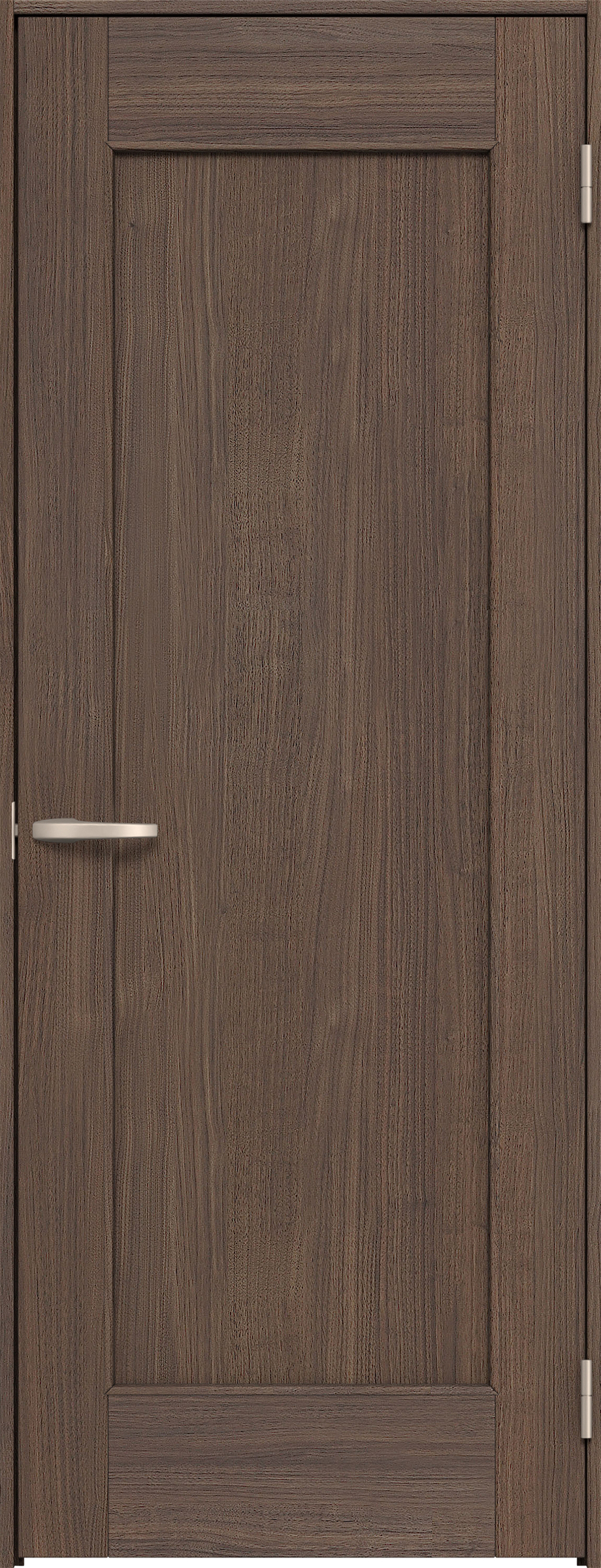 リビングドア　イエリア　片開きドア　扉セット　０１デザイン　７５５幅　２０００高　〈ダルブラウン柄〉　右開き　空錠　Ｎスタンダード丁番