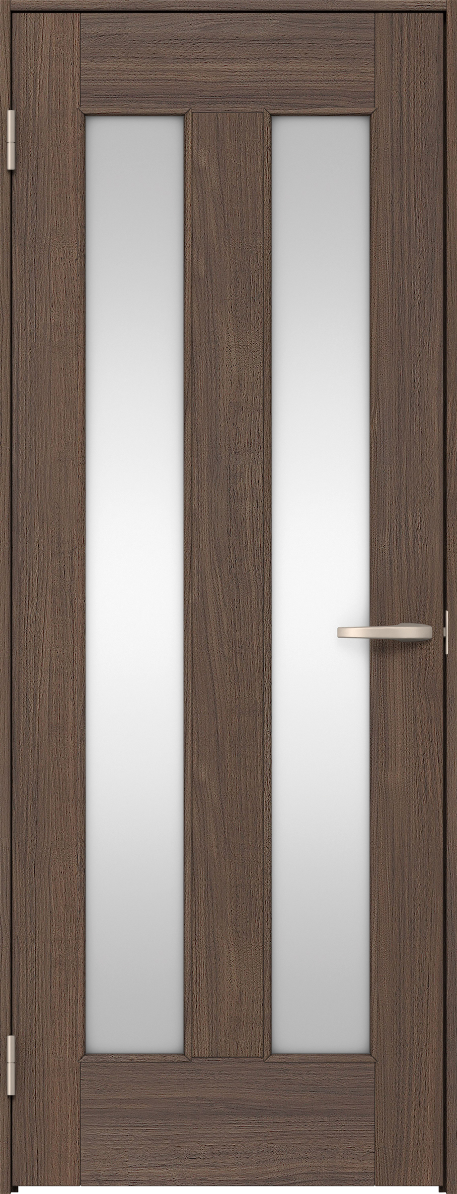 リビングドア　イエリア　片開きドア　扉セット　０６デザイン　７５５幅　２０００高　〈ダルブラウン柄〉　左開き　空錠　Ｎスタンダード丁番