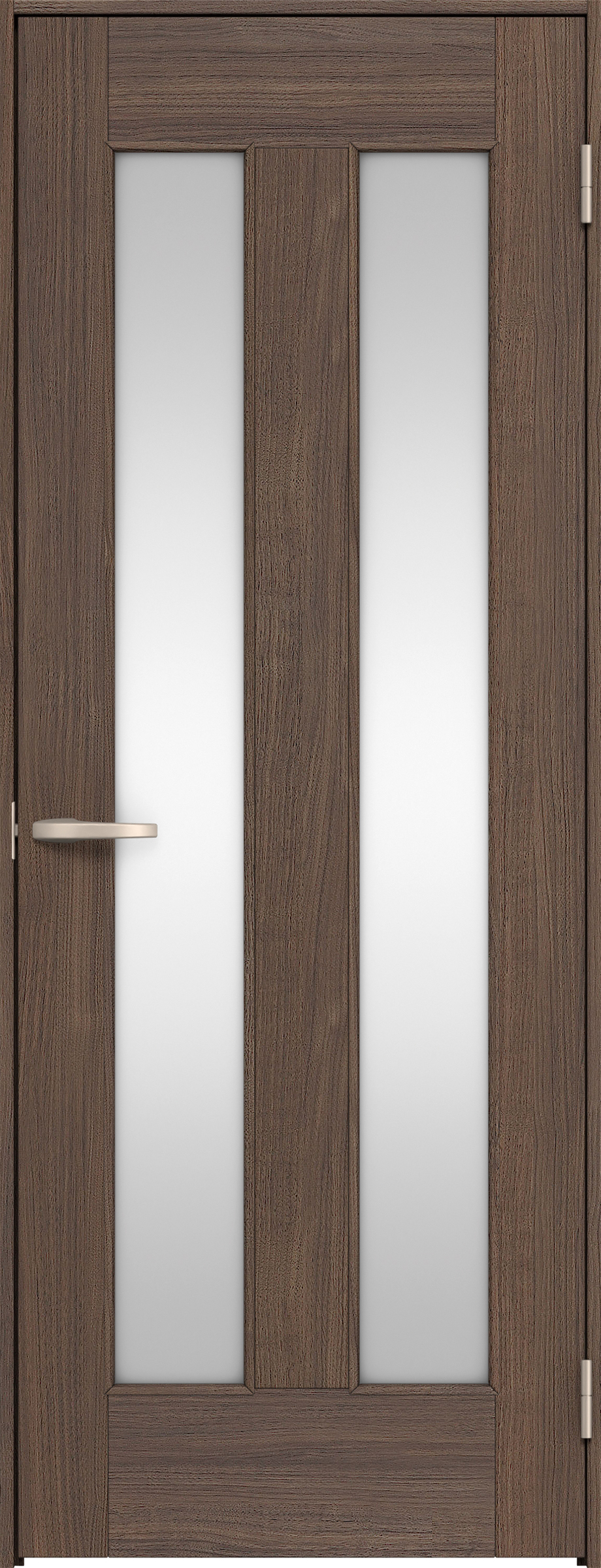 リビングドア　イエリア　片開きドア　扉セット　０６デザイン　７３５幅　２０００高　〈ダルブラウン柄〉　右開き　空錠　Ｎスタンダード丁番