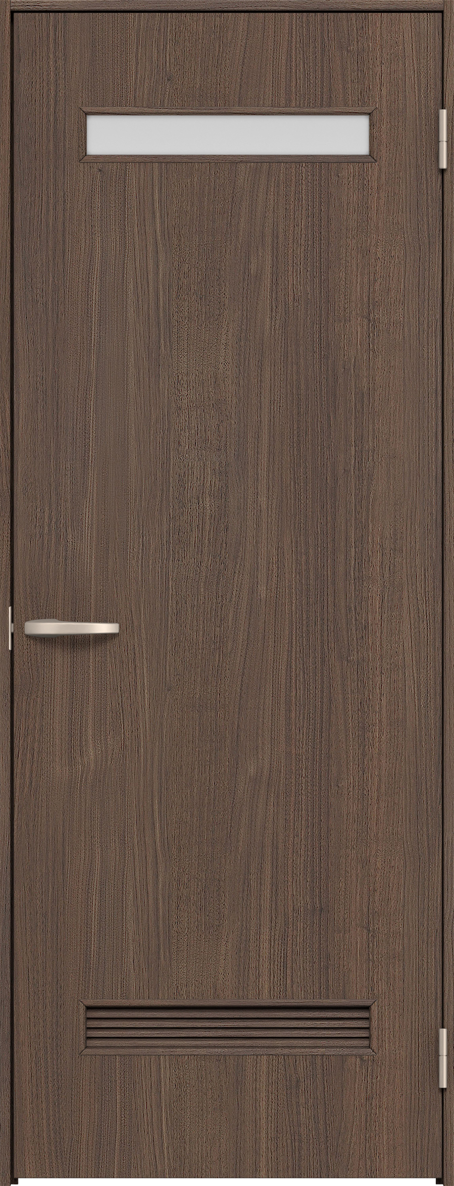 リビングドア　イエリア　片開きドア　扉セット　０８デザイン　８２５幅　２０００高　〈ダルブラウン柄〉　右開き　空錠　Ｎスタンダード丁番