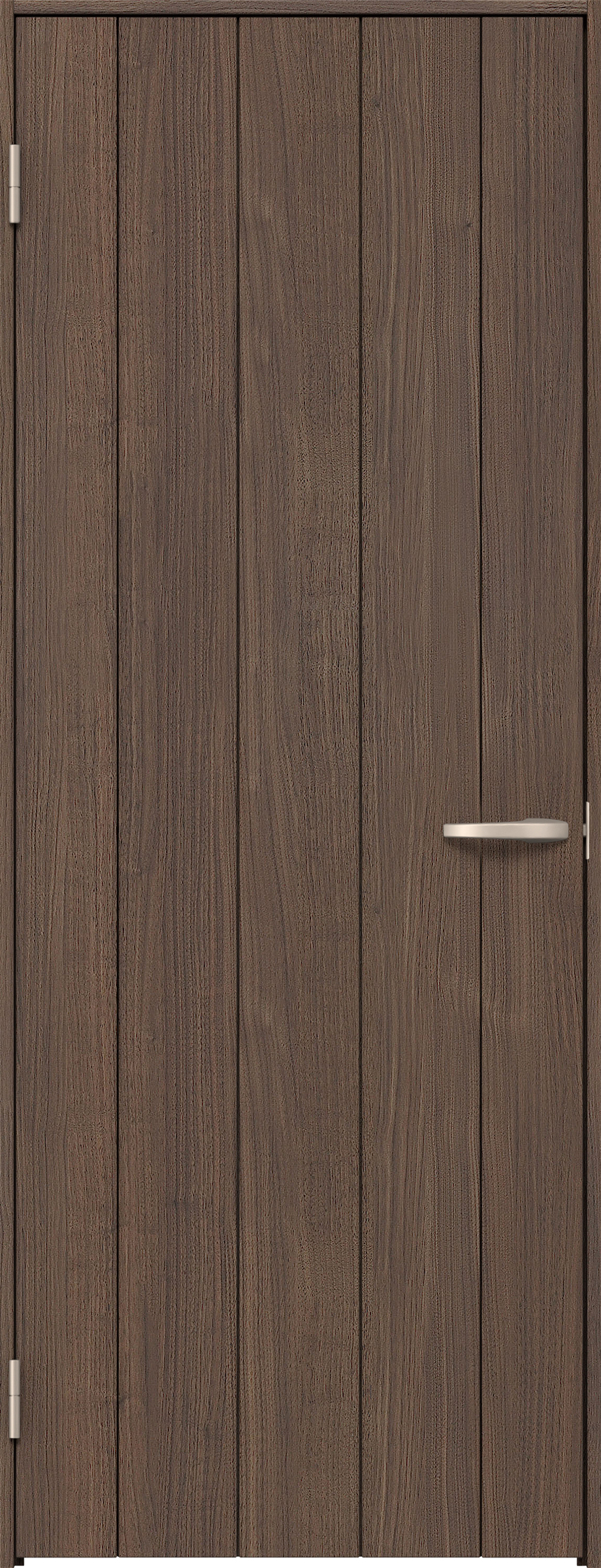 リビングドア　イエリア　片開きドア　扉セット　０Ｓデザイン　７５５幅　２０００高　〈ダルブラウン柄〉　左開き　空錠　Ｎスタンダード丁番