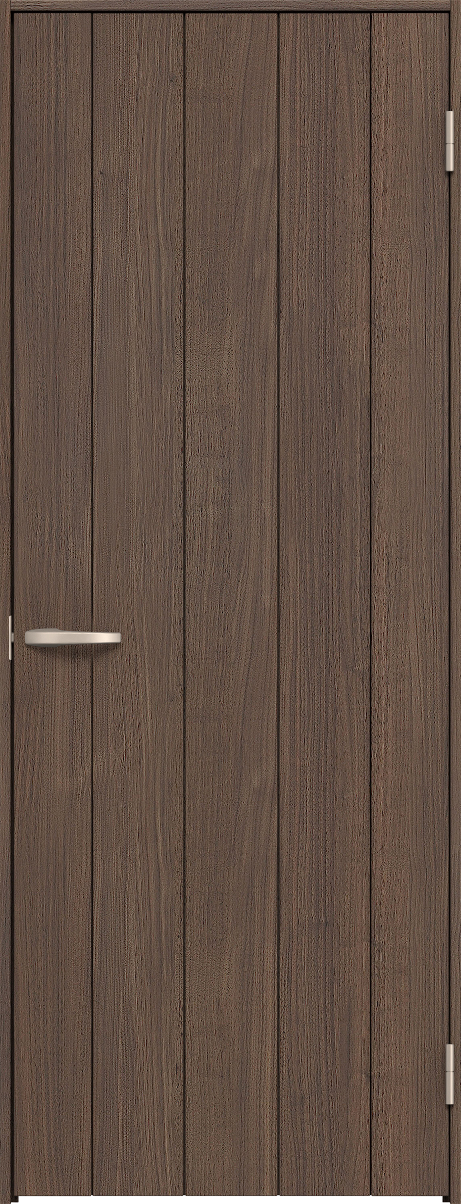 リビングドア　イエリア　片開きドア　扉セット　０Ｓデザイン　７５５幅　２０００高　〈ダルブラウン柄〉　右開き　空錠　Ｎスタンダード丁番