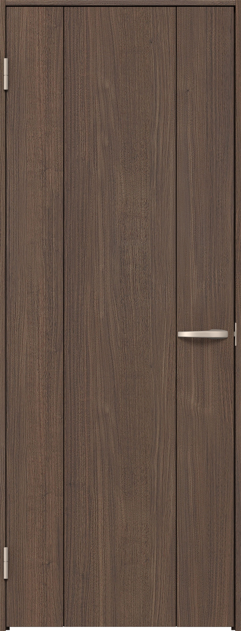 リビングドア　イエリア　片開きドア　扉セット　１Ｐデザイン　７５５幅　２０００高　〈ダルブラウン柄〉　左開き　空錠　Ｎスタンダード丁番