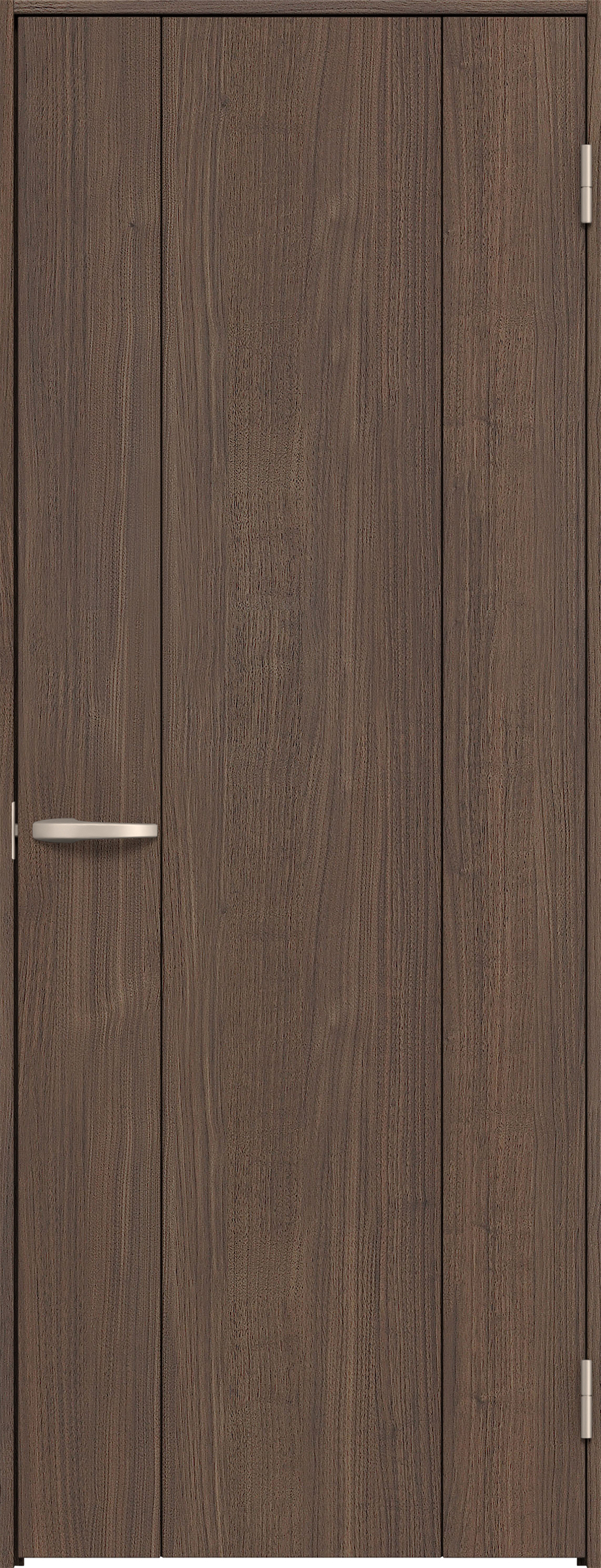 リビングドア　イエリア　片開きドア　扉セット　１Ｐデザイン　７５５幅　２０００高　〈ダルブラウン柄〉　右開き　空錠　Ｎスタンダード丁番