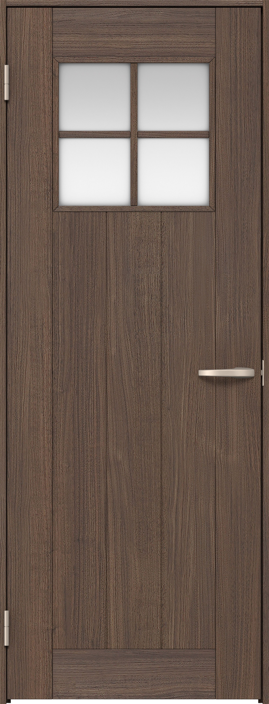 リビングドア　イエリア　片開きドア　扉セット　１Ｓデザイン　８２５幅　２０００高　〈ダルブラウン柄〉　左開き　空錠　Ｎスタンダード丁番