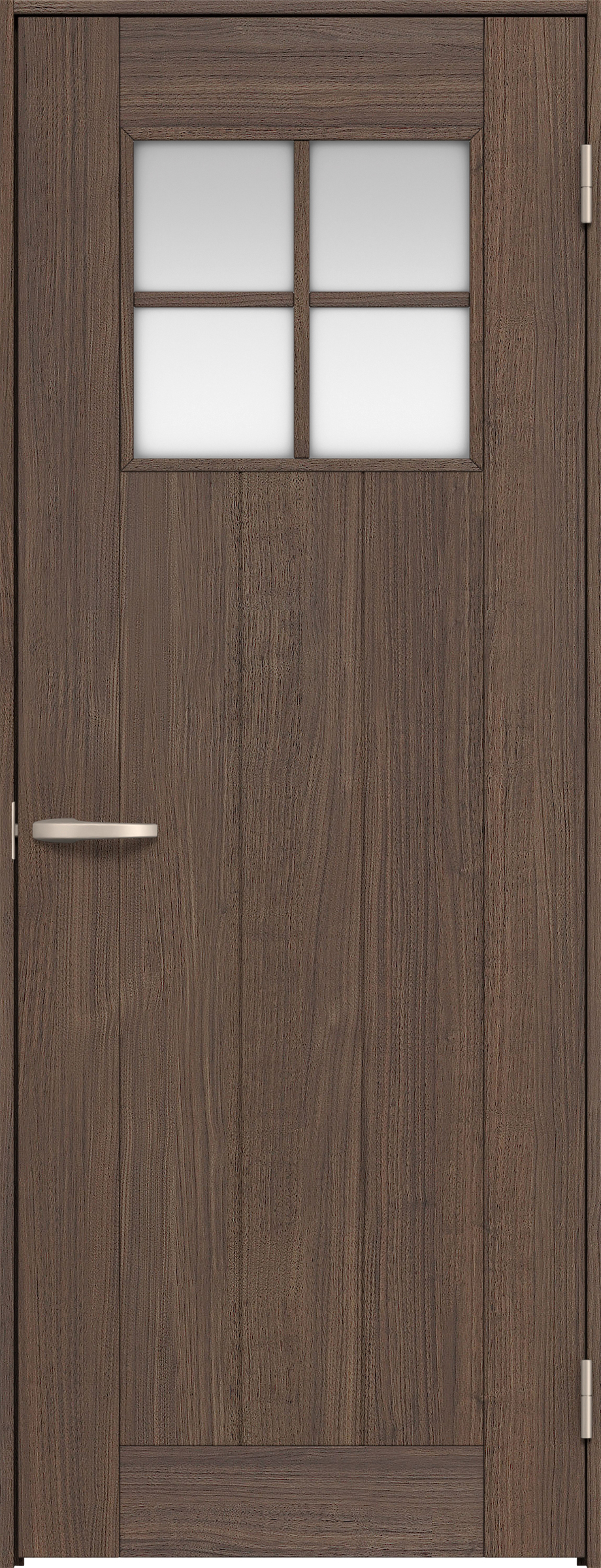 リビングドア　イエリア　片開きドア　扉セット　１Ｓデザイン　７３５幅　２０００高　〈ダルブラウン柄〉　右開き　空錠　Ｎスタンダード丁番