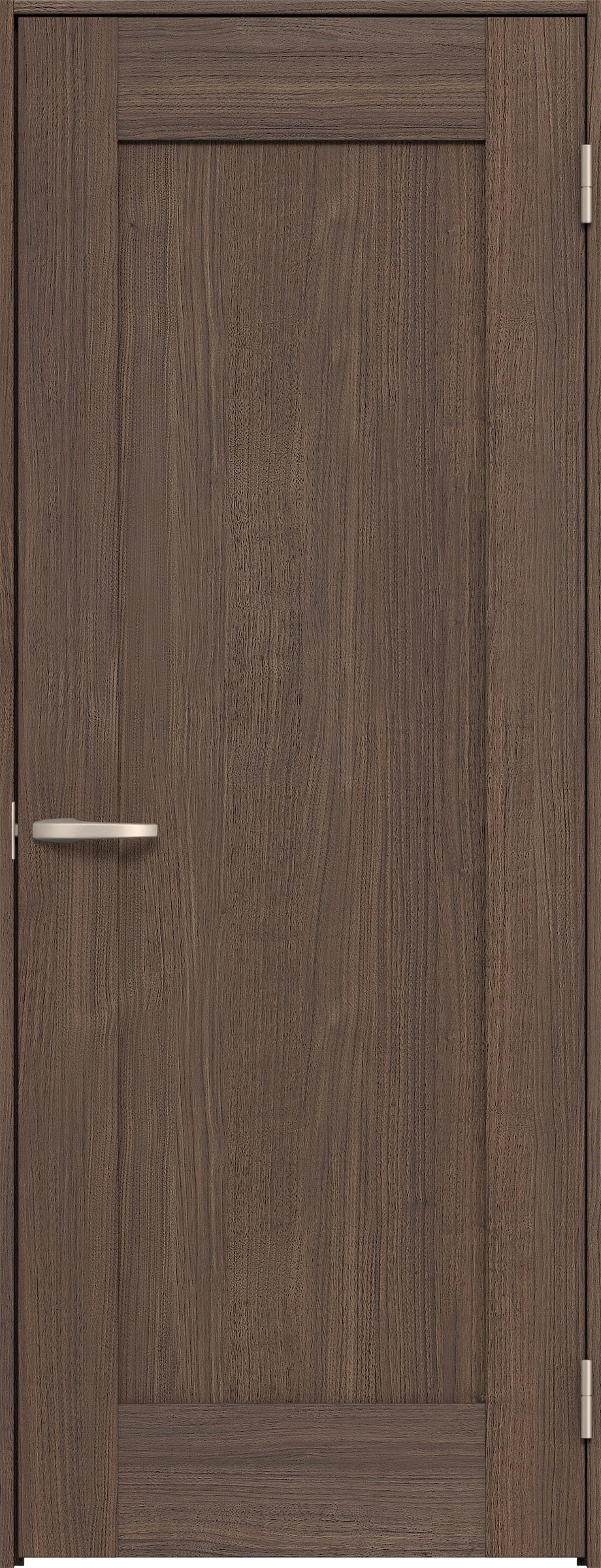 リビングドア　イエリア　片開きドア　扉セット　３８デザイン　８５０幅　２０００高　〈ダルブラウン柄〉　右開き　空錠　Ｎスタンダード丁番