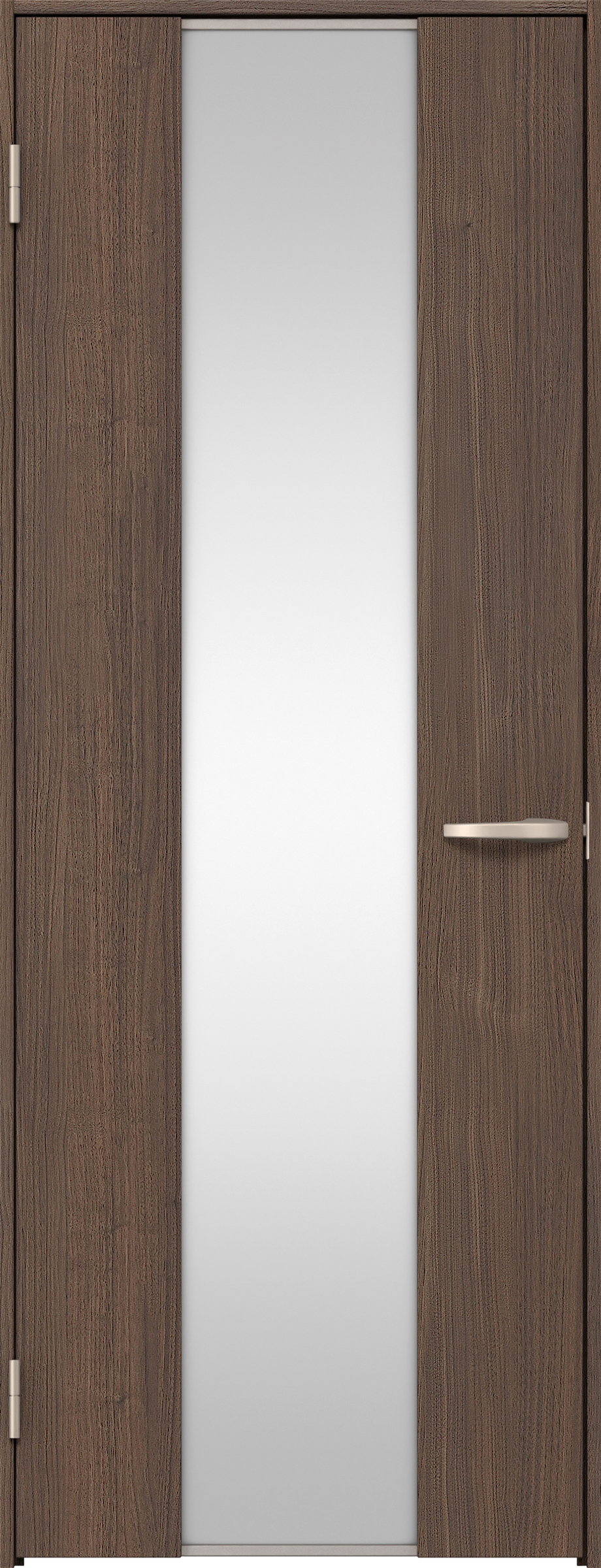 リビングドア　イエリア　片開きドア　扉セット　４Ｐデザイン　８２５幅　２０００高　〈ダルブラウン柄〉　左開き　空錠　Ｎスタンダード丁番